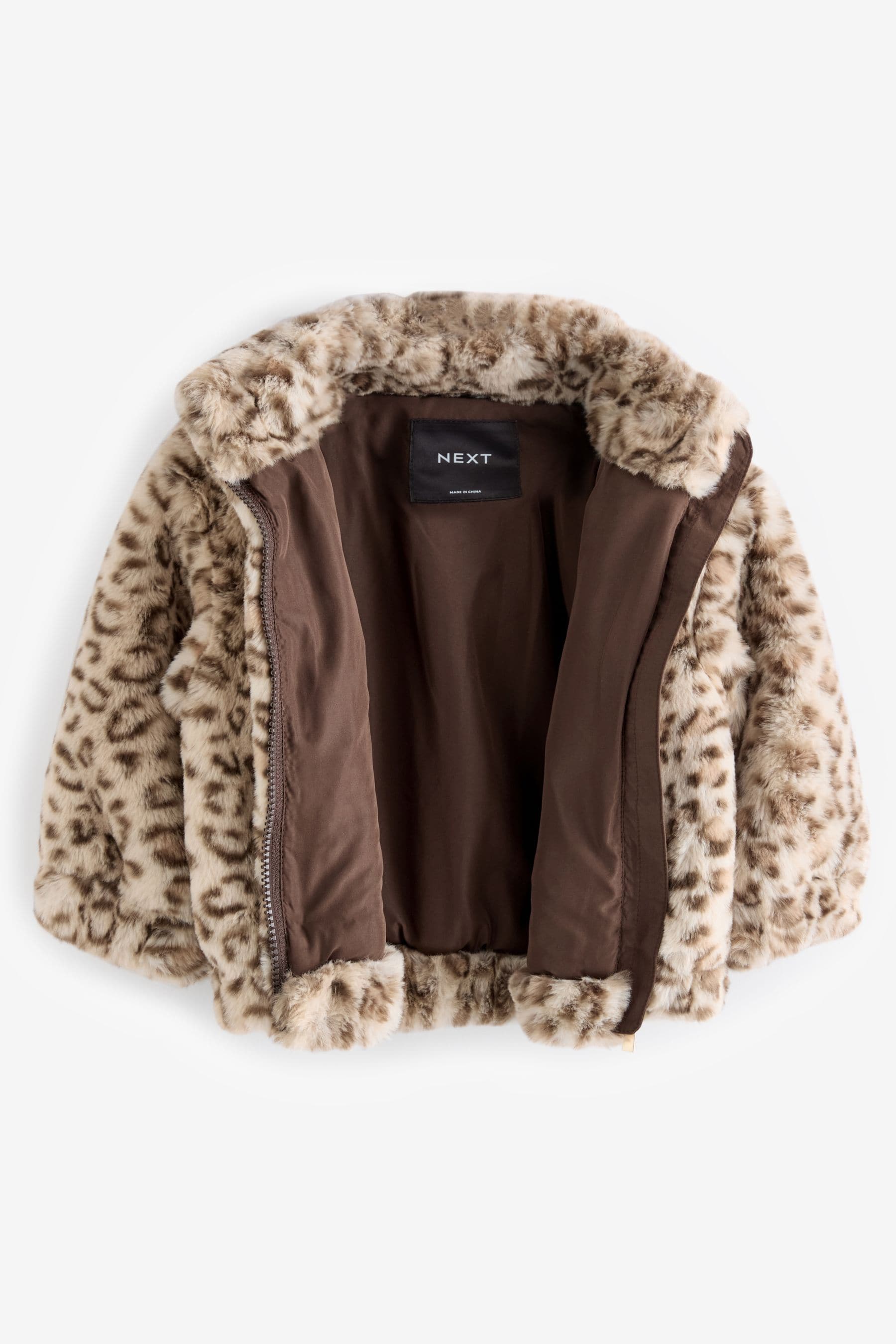 Animal Faux Fur Bomber Jacket (12mths-7yrs)