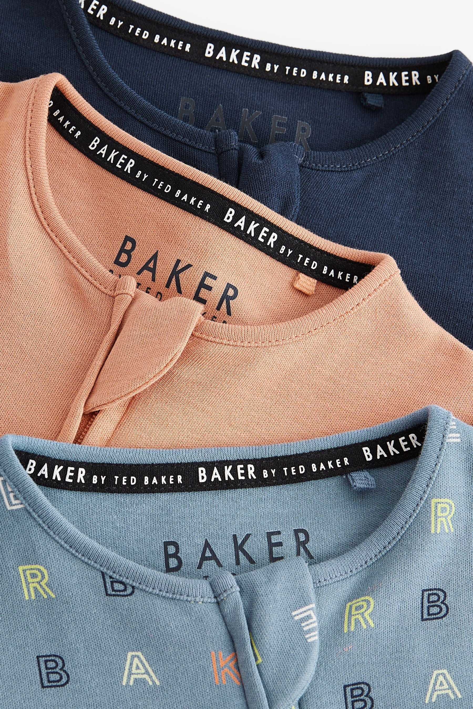 Baker by Ted Baker 100% Cotton Sleepsuit 3 Pack