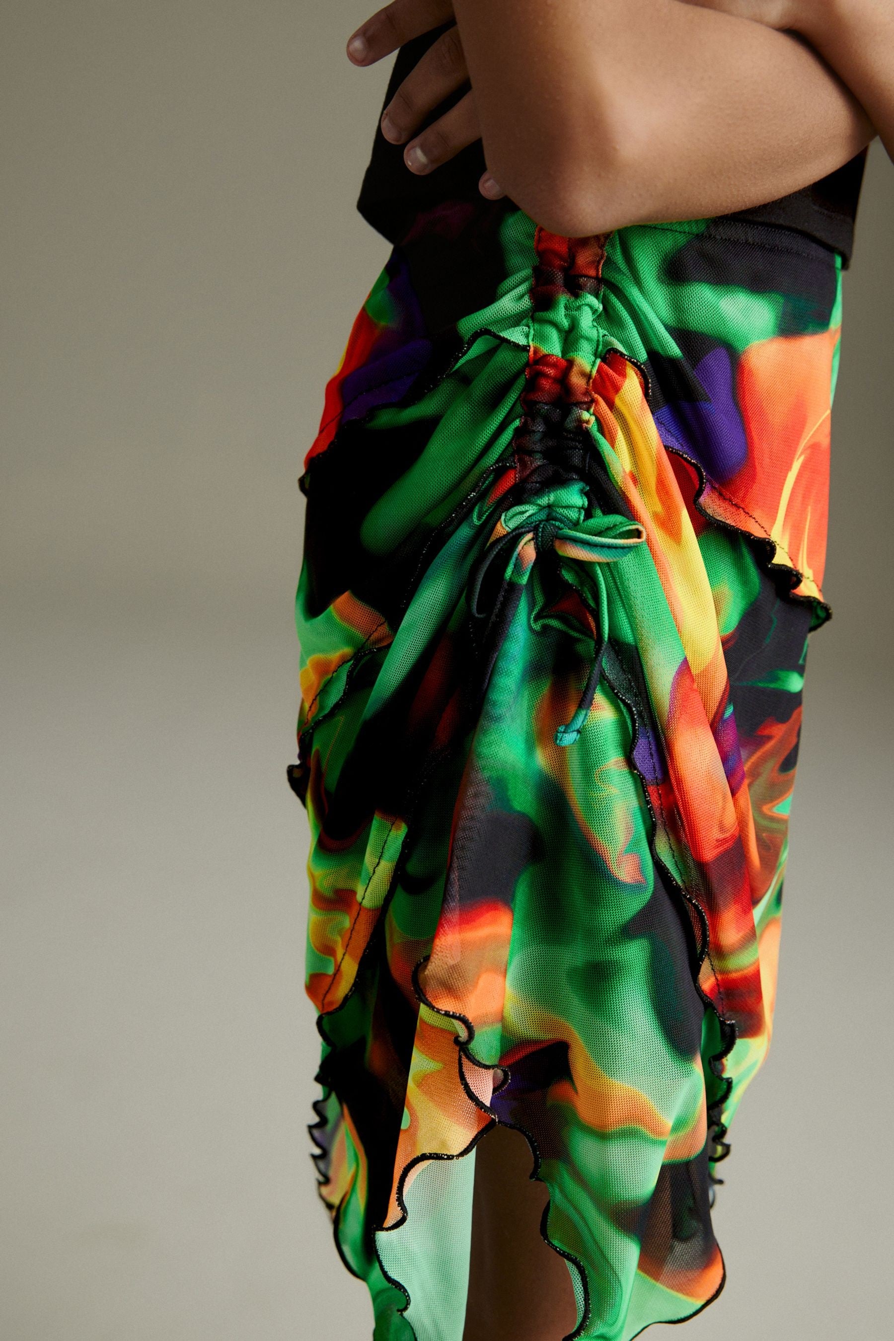 Multi Printed Asymmetric Skirt (3-16yrs)