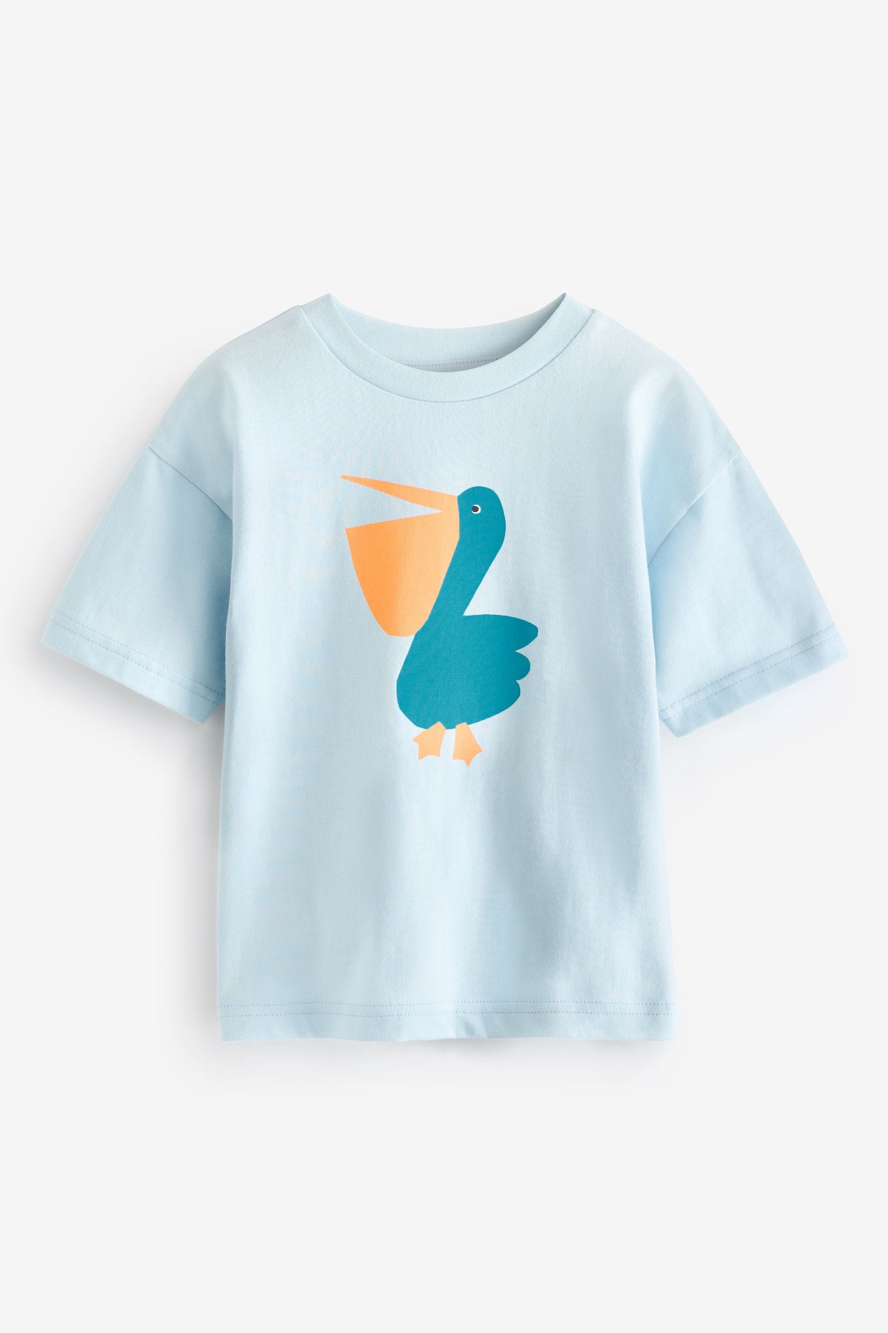 Blue/Orange Short Sleeve Character T-Shirts 3 Pack (3mths-7yrs)