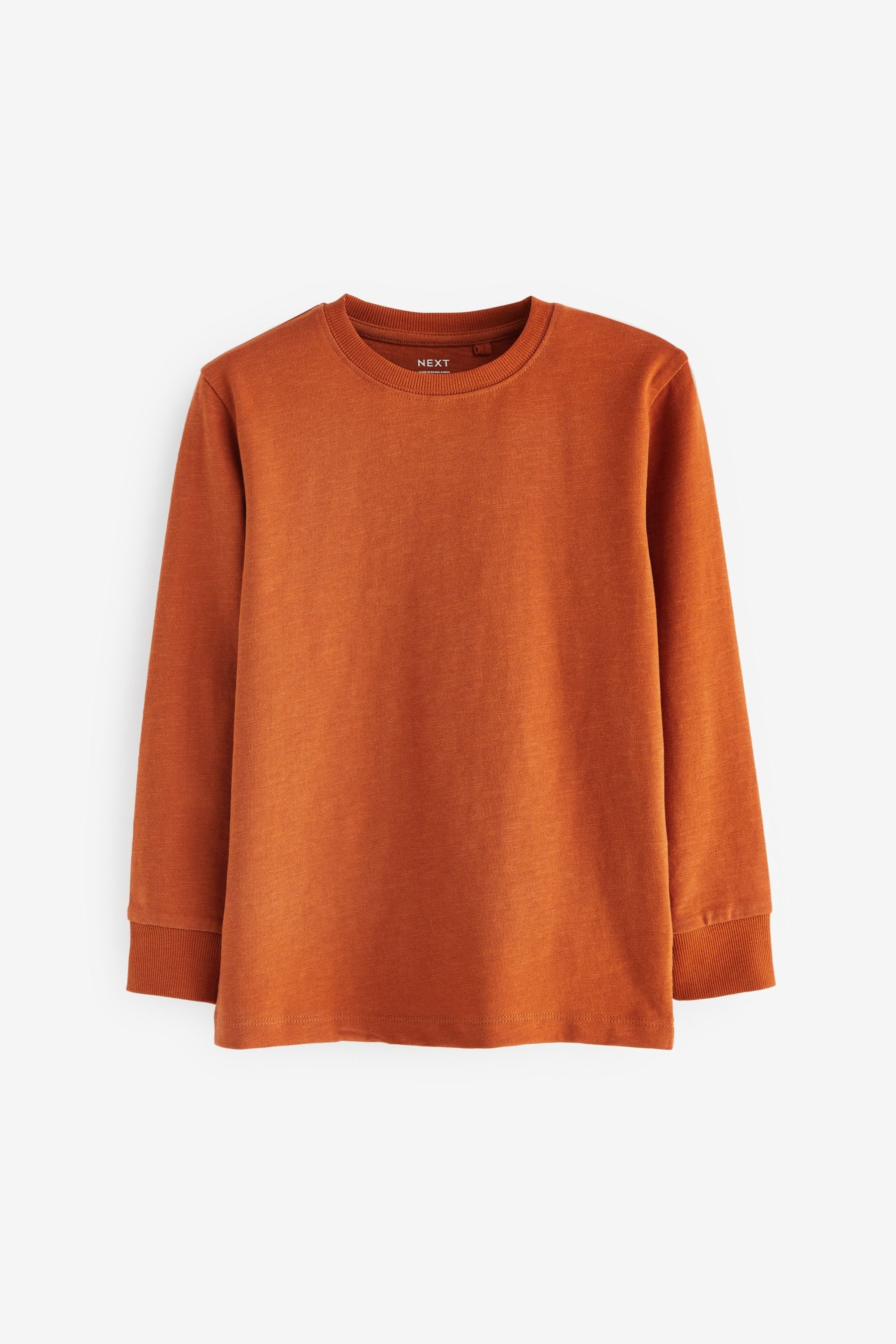 Rust Orange Long Sleeve Cosy T-Shirt (3-16yrs)