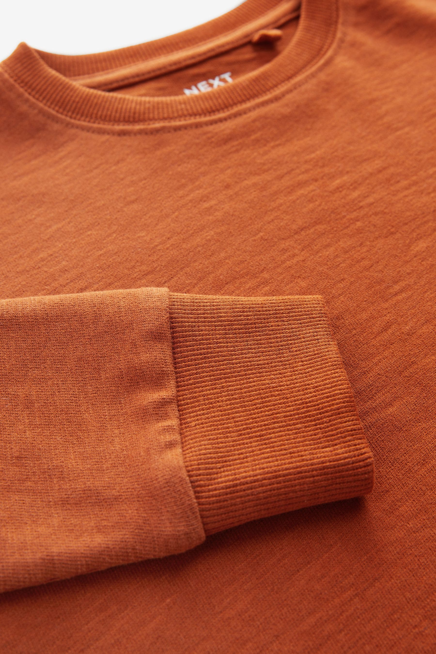 Rust Orange Long Sleeve Cosy T-Shirt (3-16yrs)