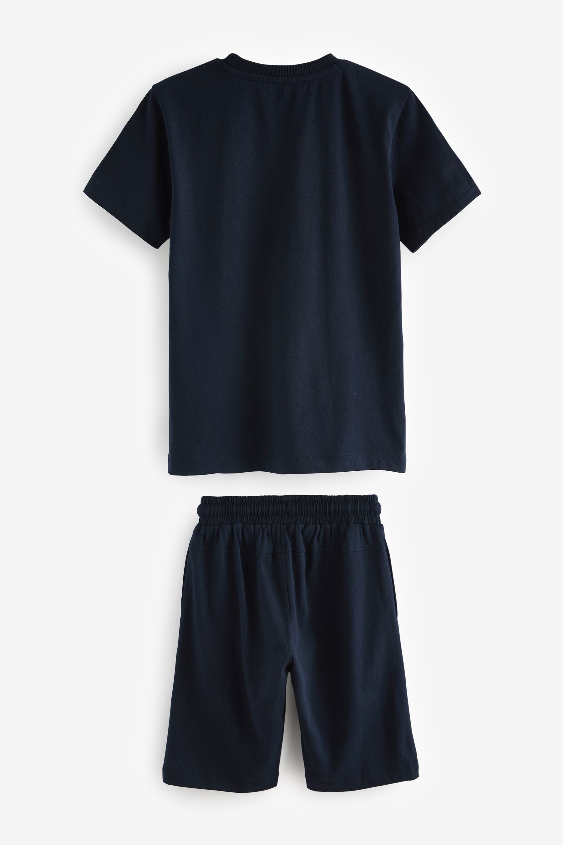 Navy Short Sleeve License T-Shirt And Shorts Set (3-16yrs)