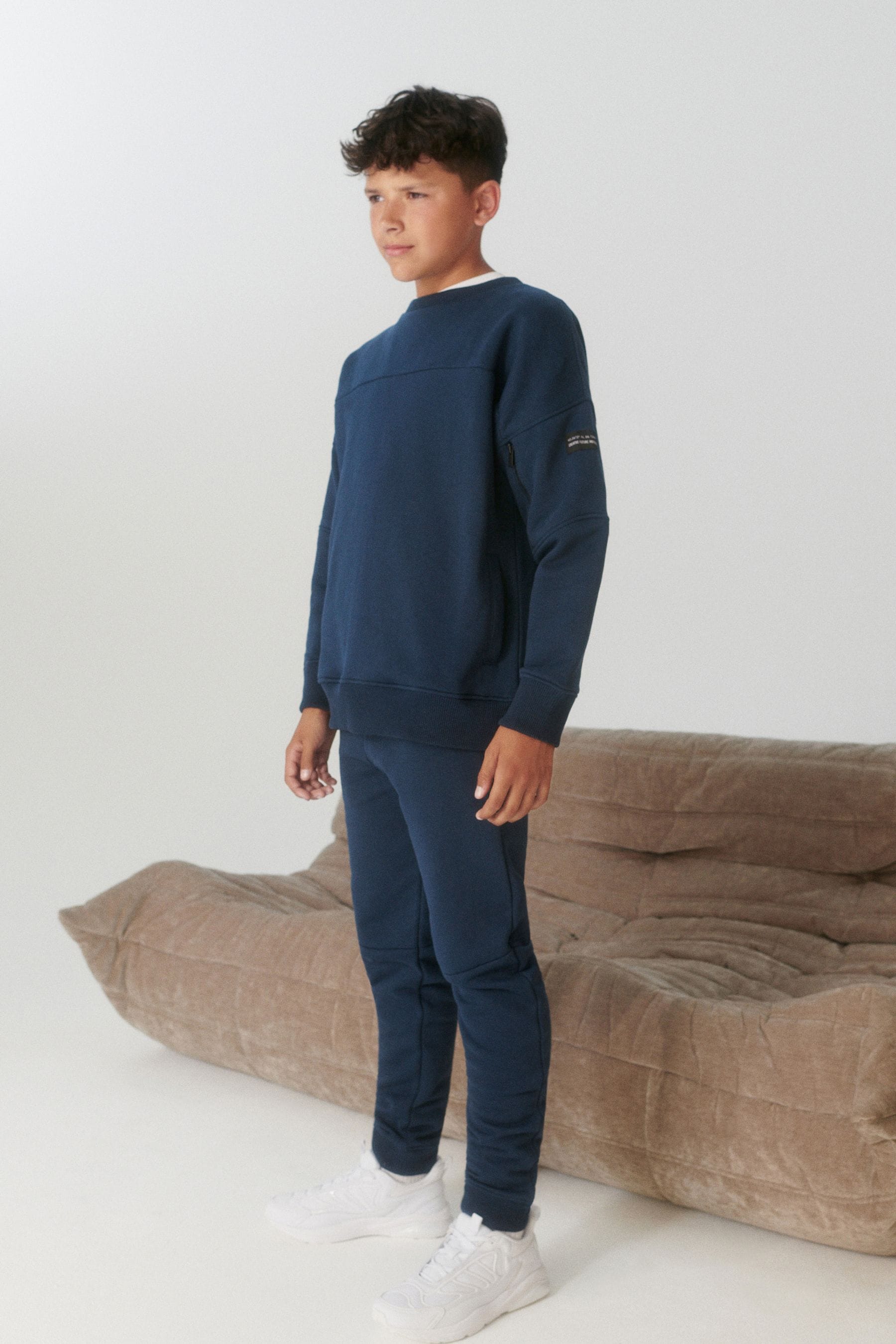 Blue Set Utility Crew Sweatshirt and Jogger Set (3-16yrs)