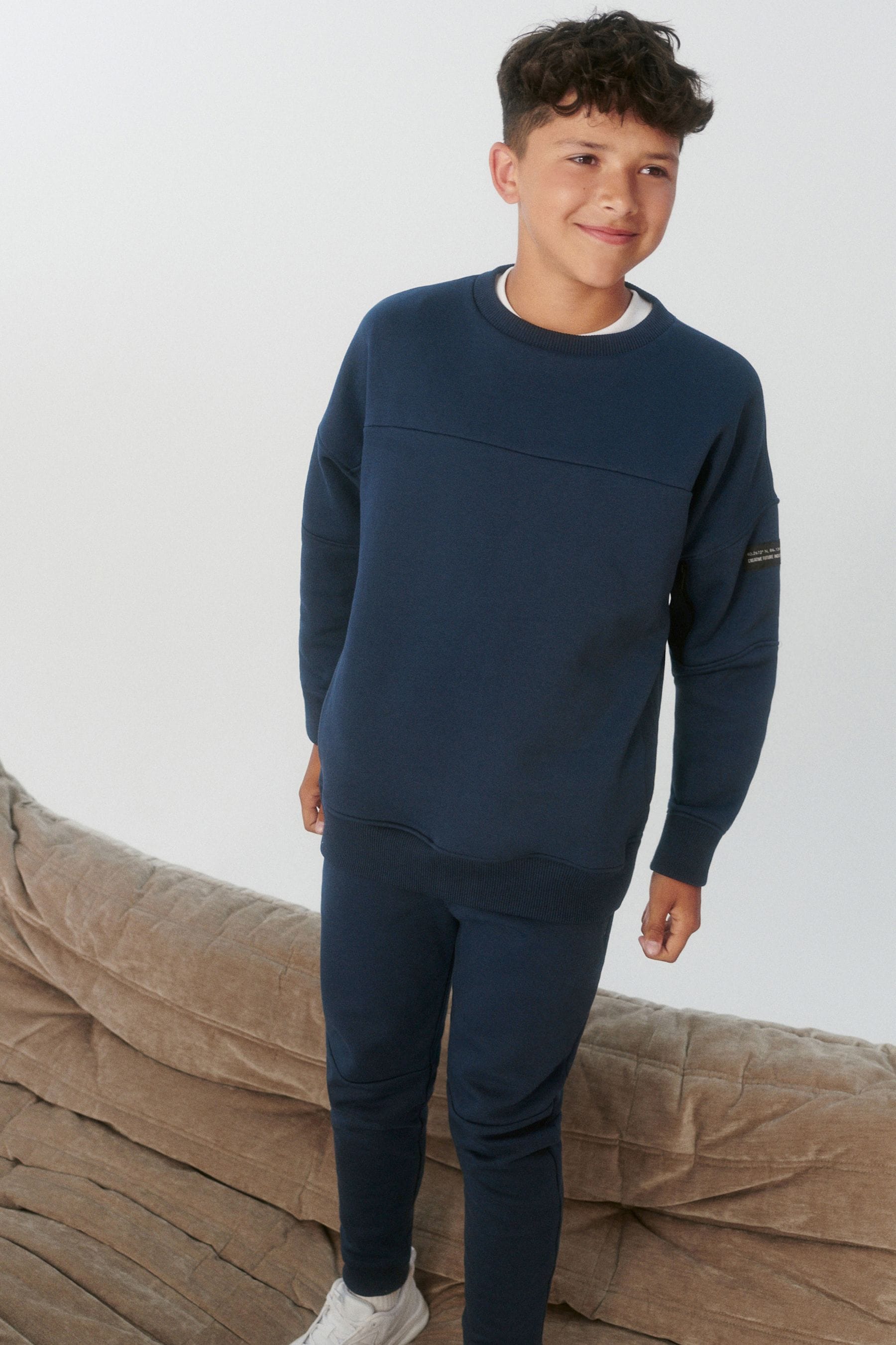 Blue Set Utility Crew Sweatshirt and Jogger Set (3-16yrs)