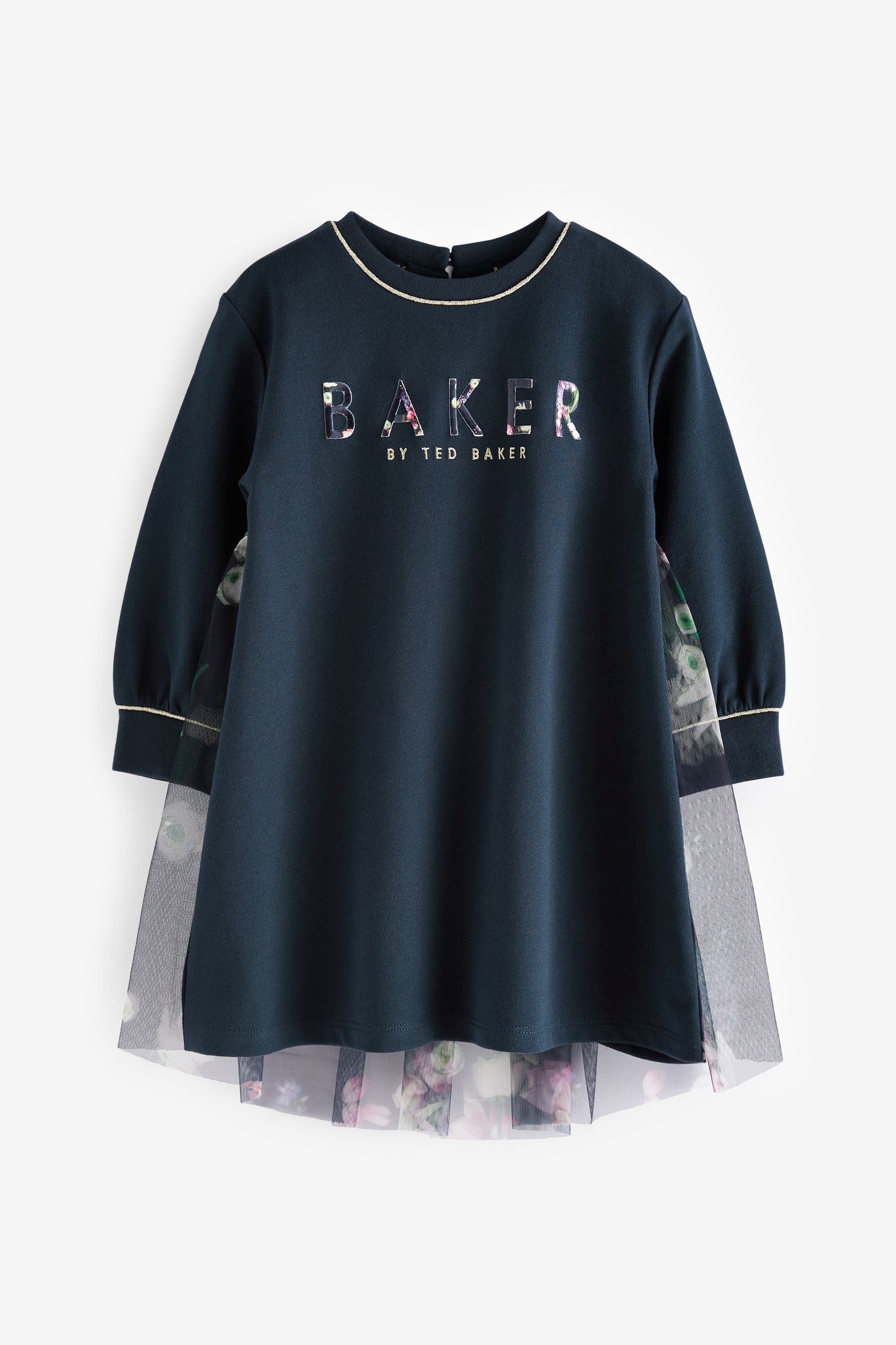 Baker by Ted Baker Navy Mesh Back Sweat Dress