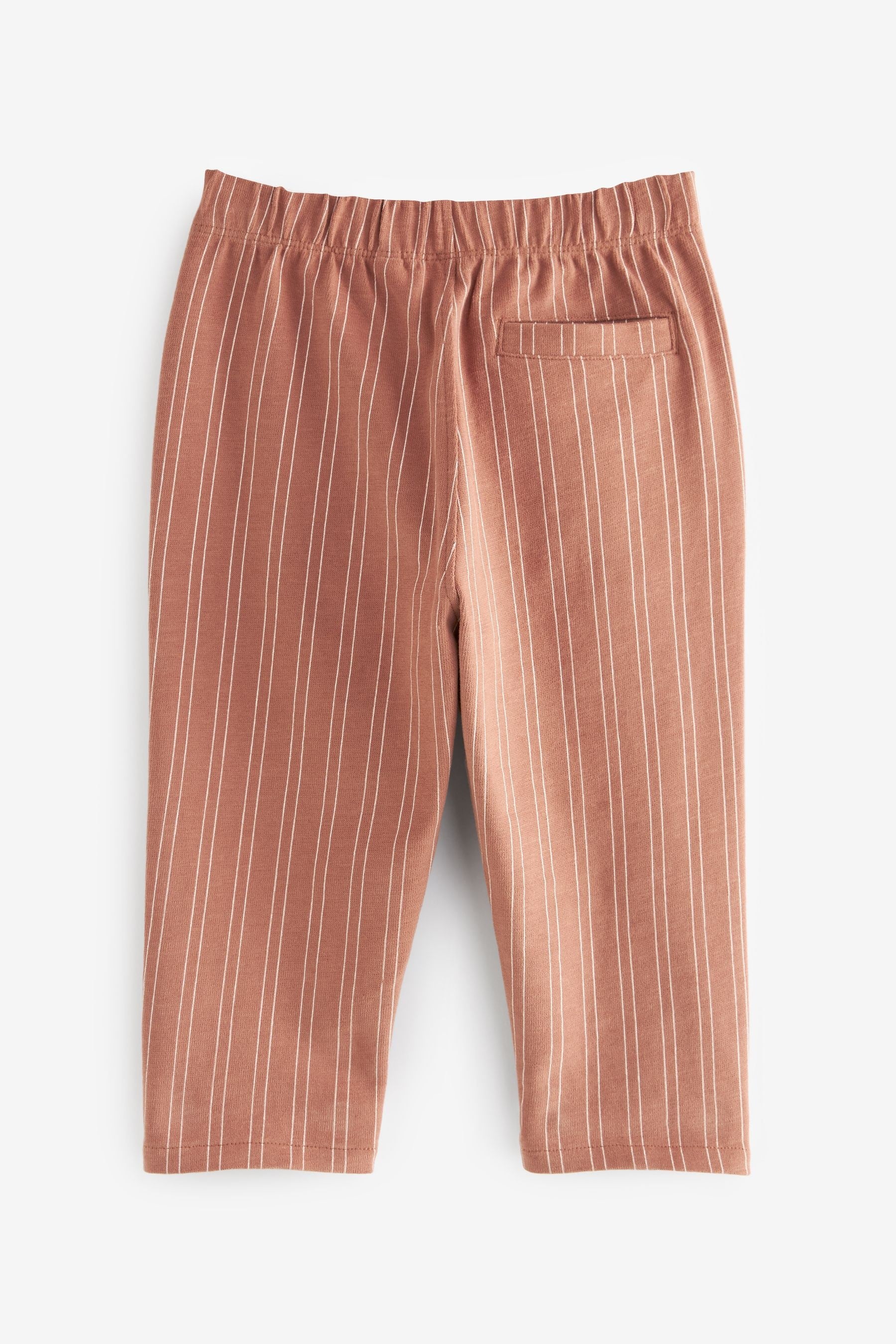 Tan Brown/Cream Lightweight Stripe Jersey Joggers (3mths-7yrs)