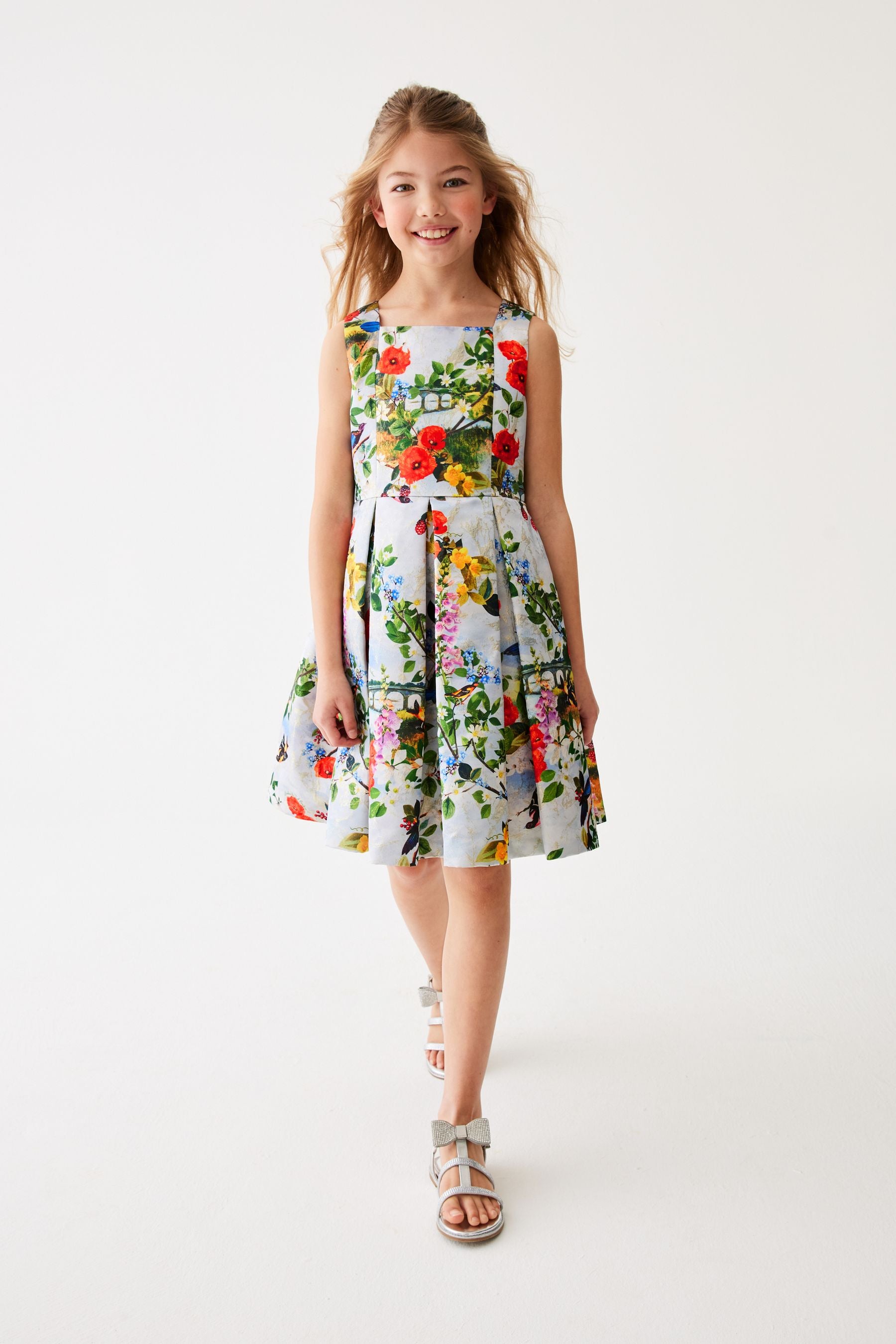 Baker by Ted Baker Multi Floral Sparkly Jacquard Dress