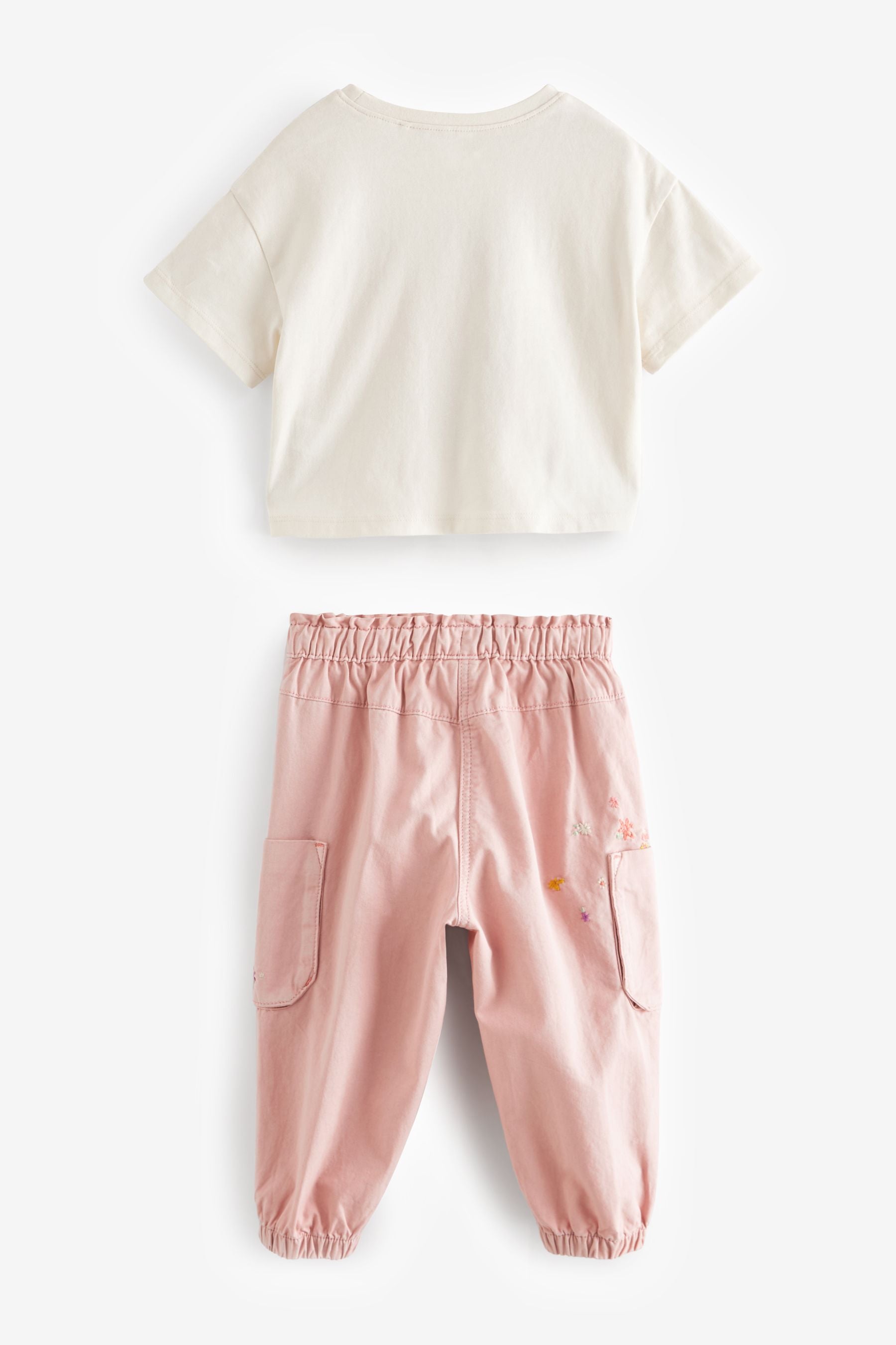 Pink Cargo Trousers and T-Shirt Set (3mths-7yrs)