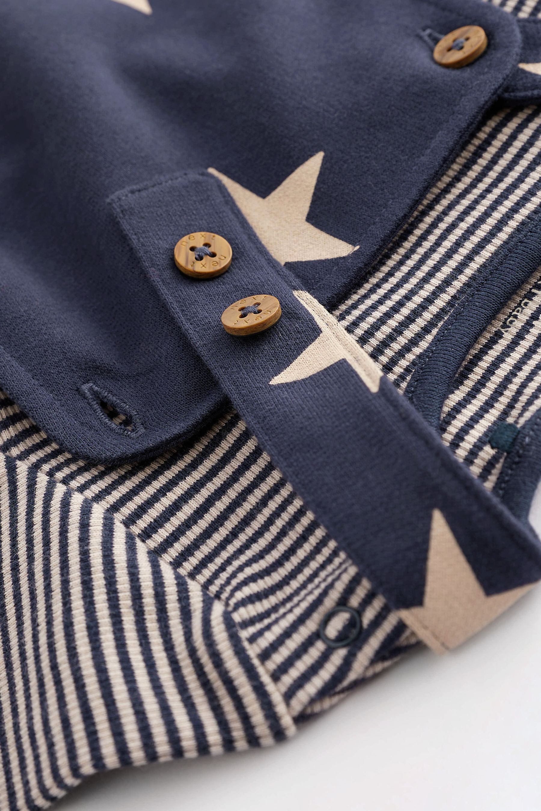 Navy Blue Star Jersey Baby Dungarees And Bodysuit (0mths-2yrs)