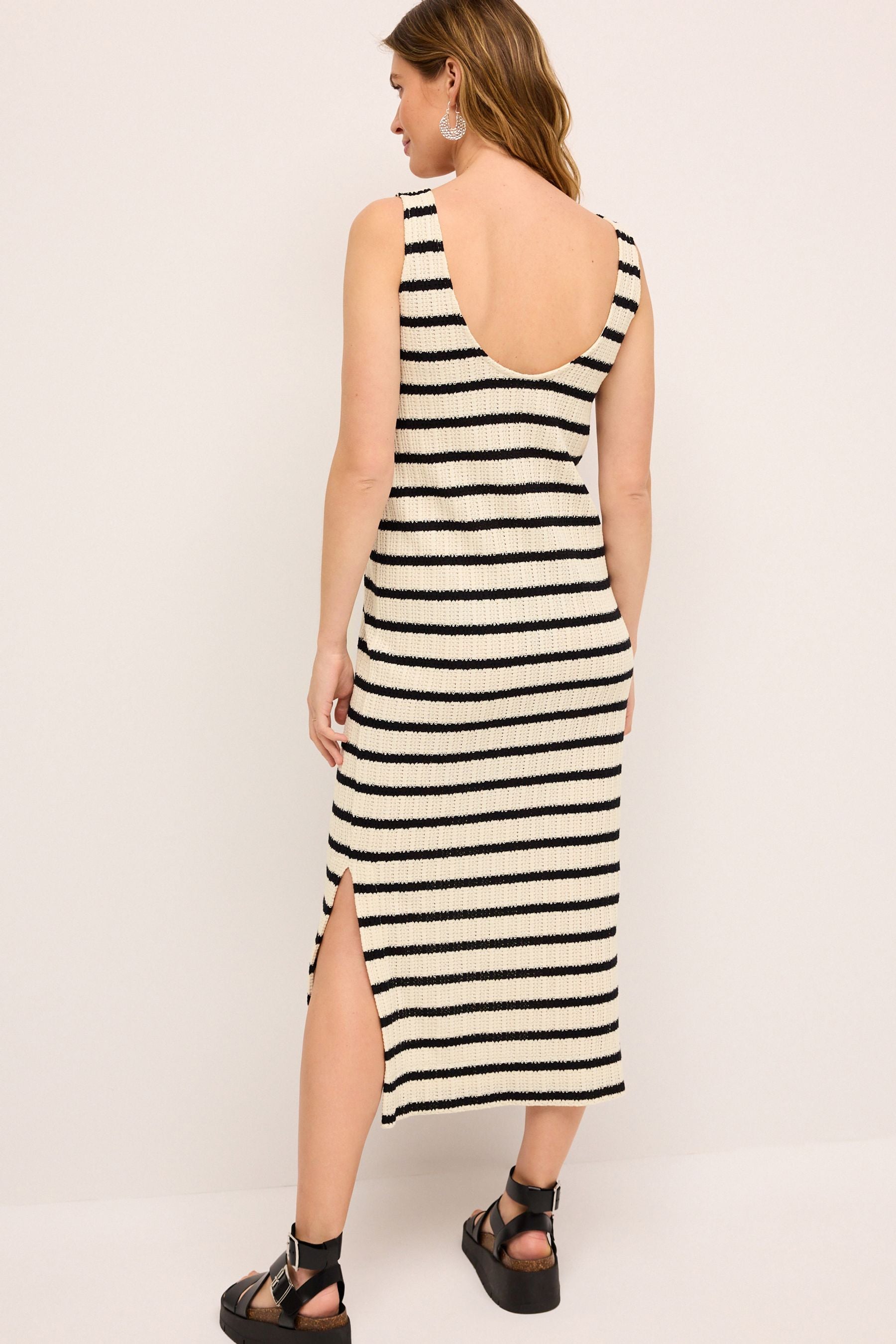 Stripe Maternity Knitted Dress