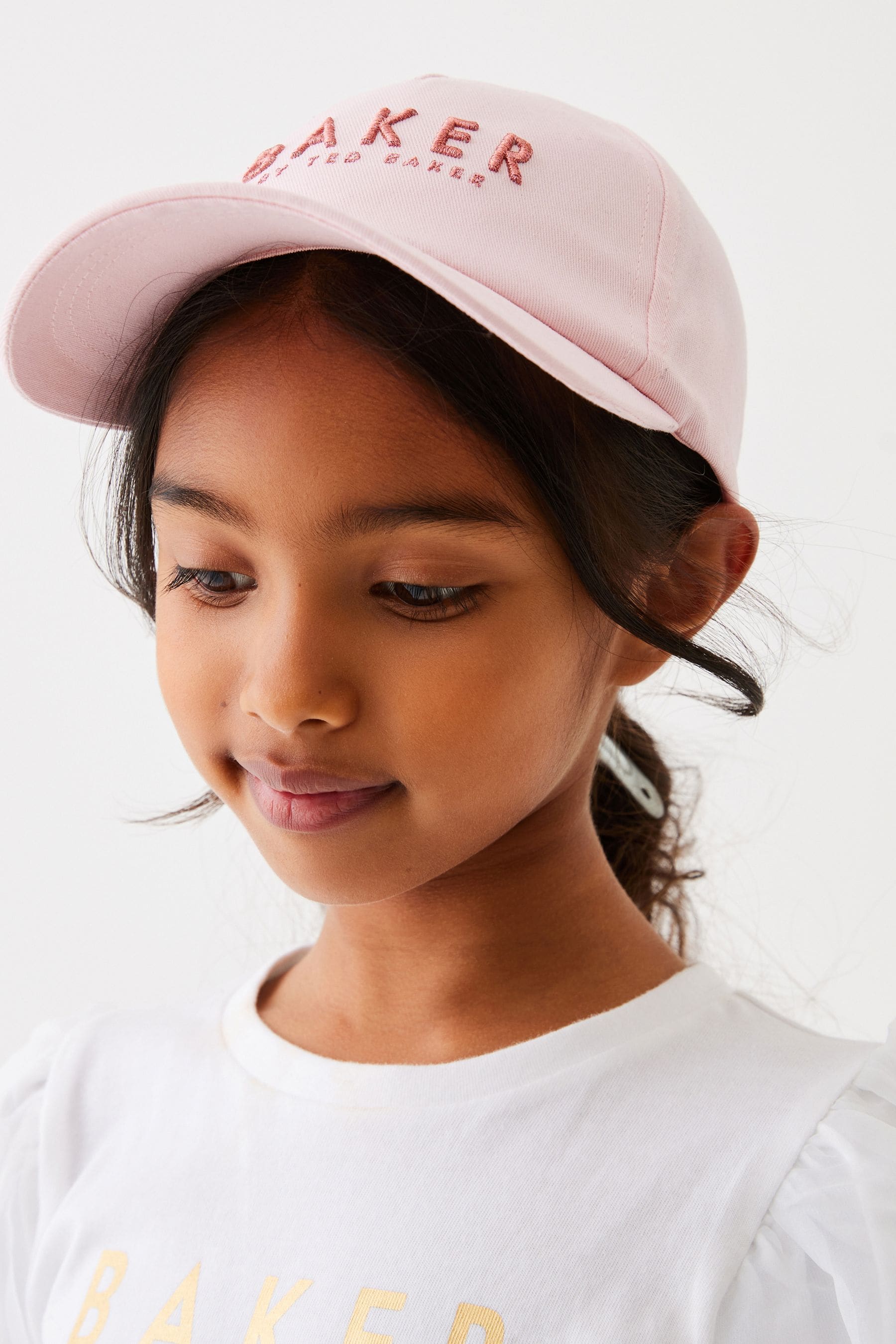 Pink Baker by Ted Baker Girls Pink Twill Baseball Cap