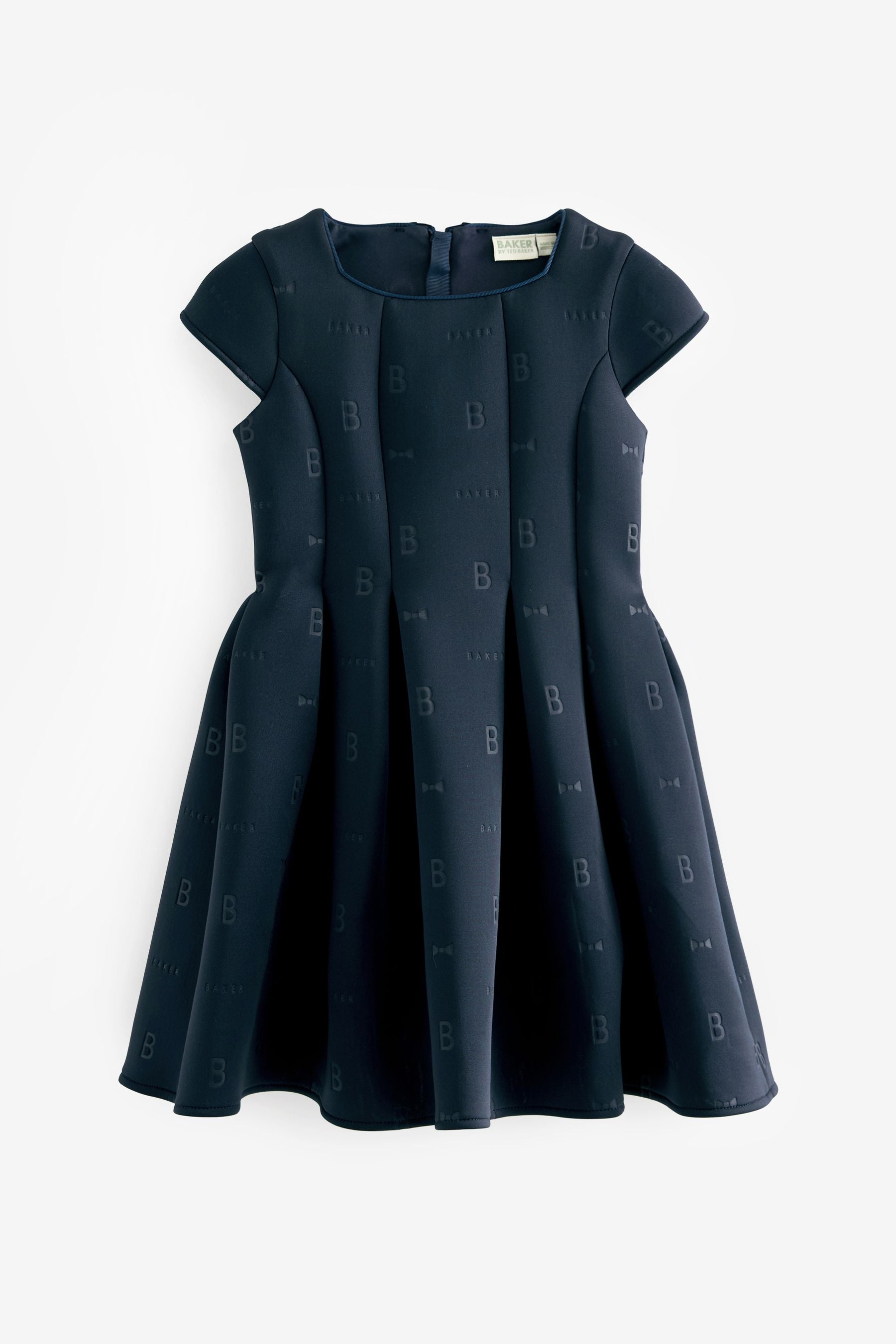 Baker by Ted Baker Navy Embossed Scuba Dress