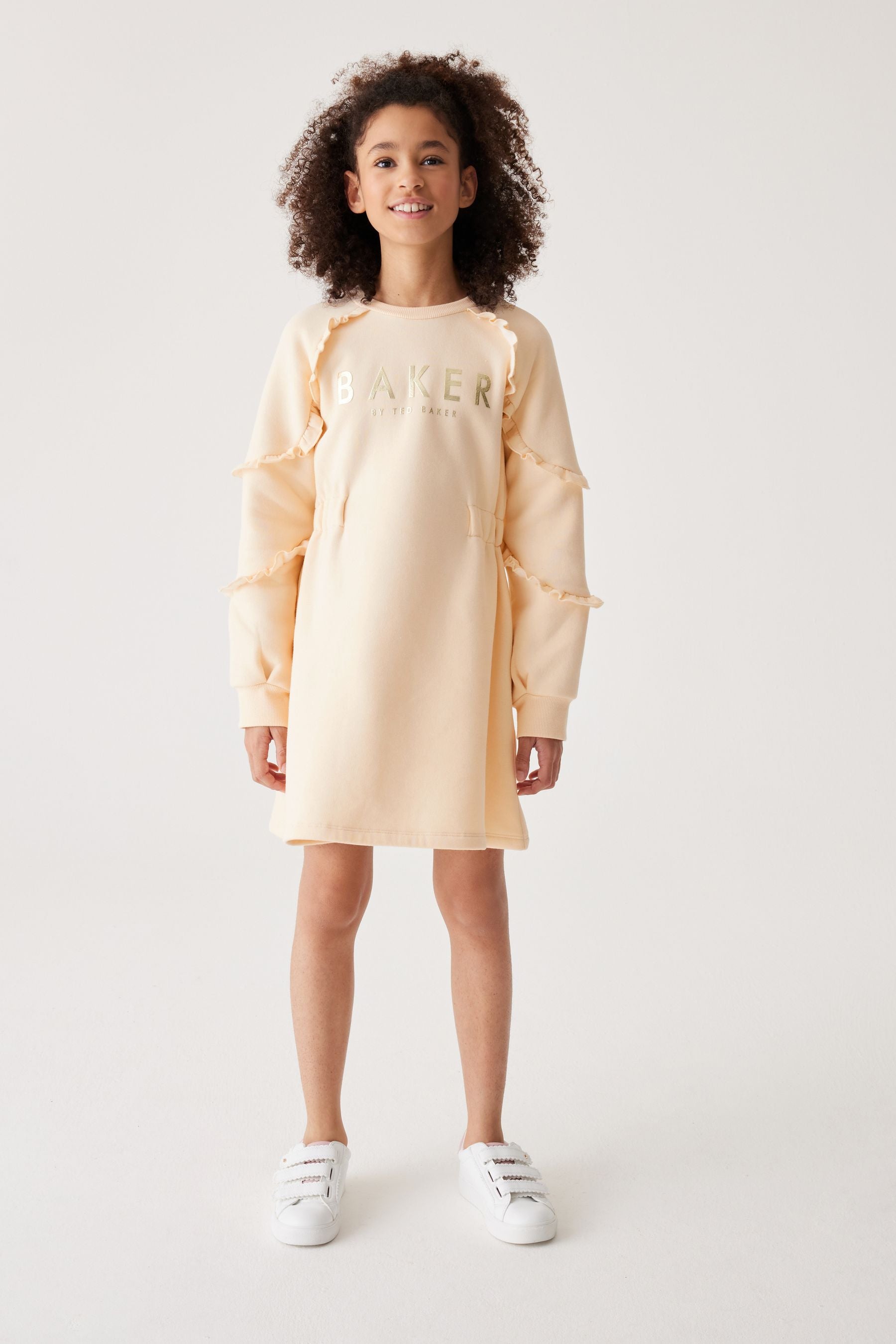 Cream Baker by Ted Baker Frilled Sweat Dress