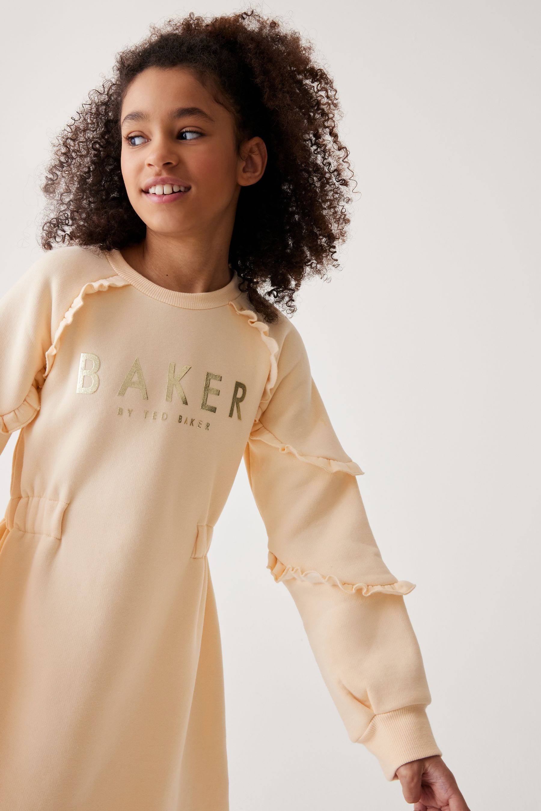 Cream Baker by Ted Baker Frilled Sweat Dress