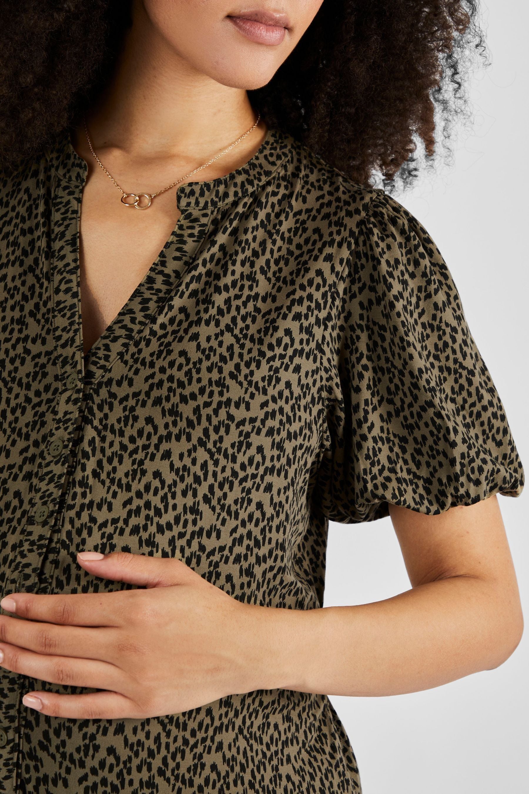 Khaki JoJo Maman Bébé Animal Print Maternity Jumpsuit