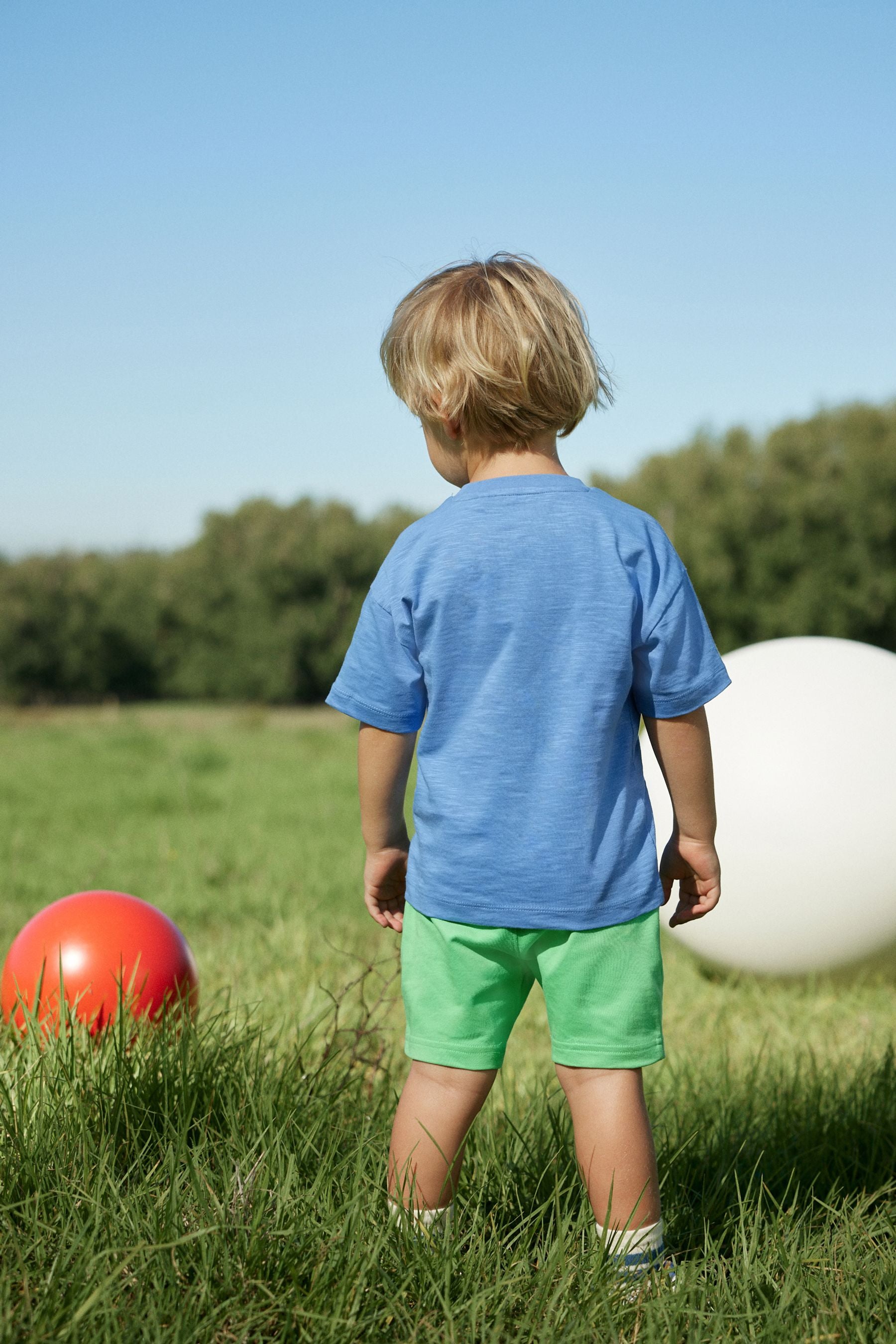 Blue/Green T-Shirt And Shorts Set (3mths-7yrs)