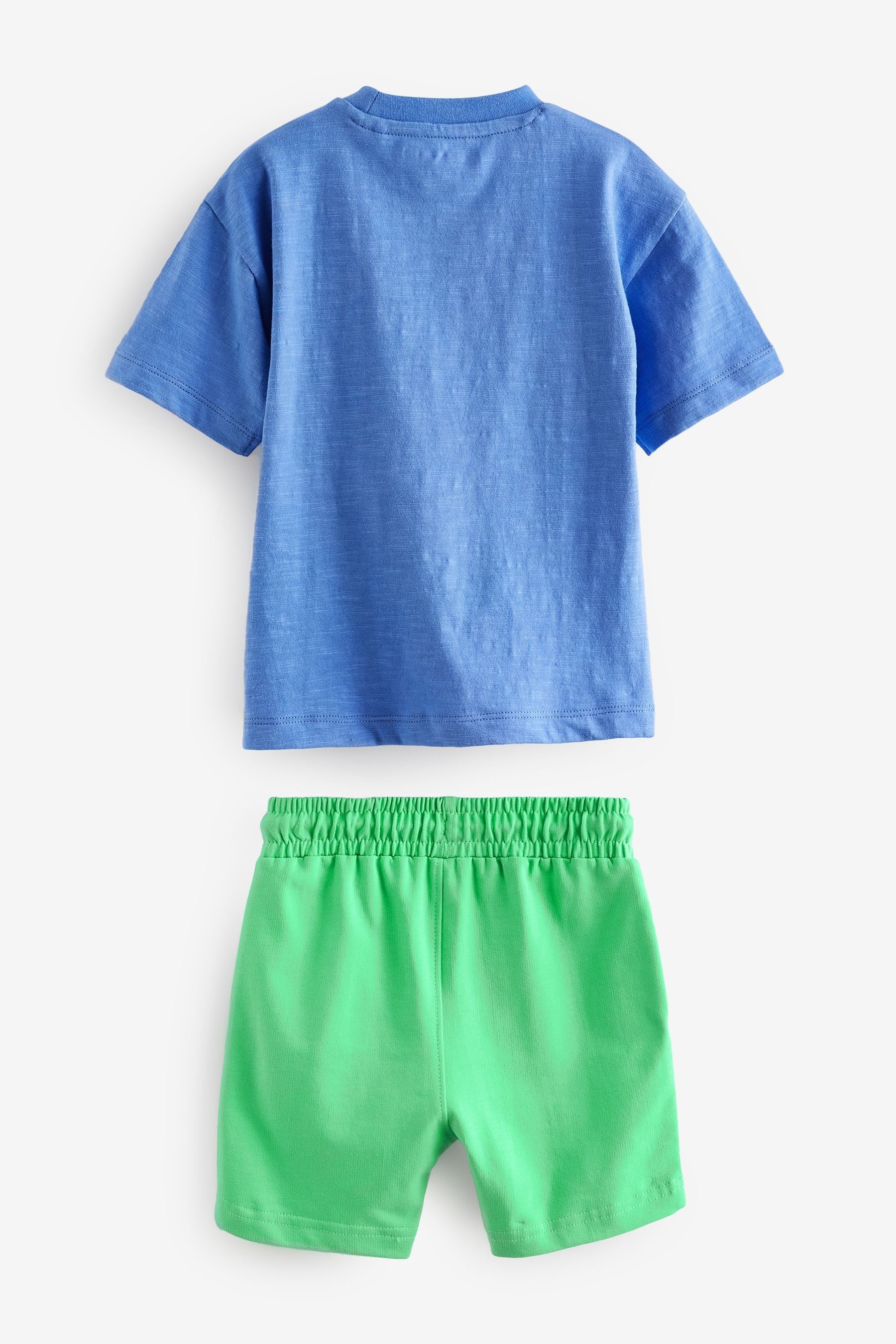 Blue/Green T-Shirt And Shorts Set (3mths-7yrs)