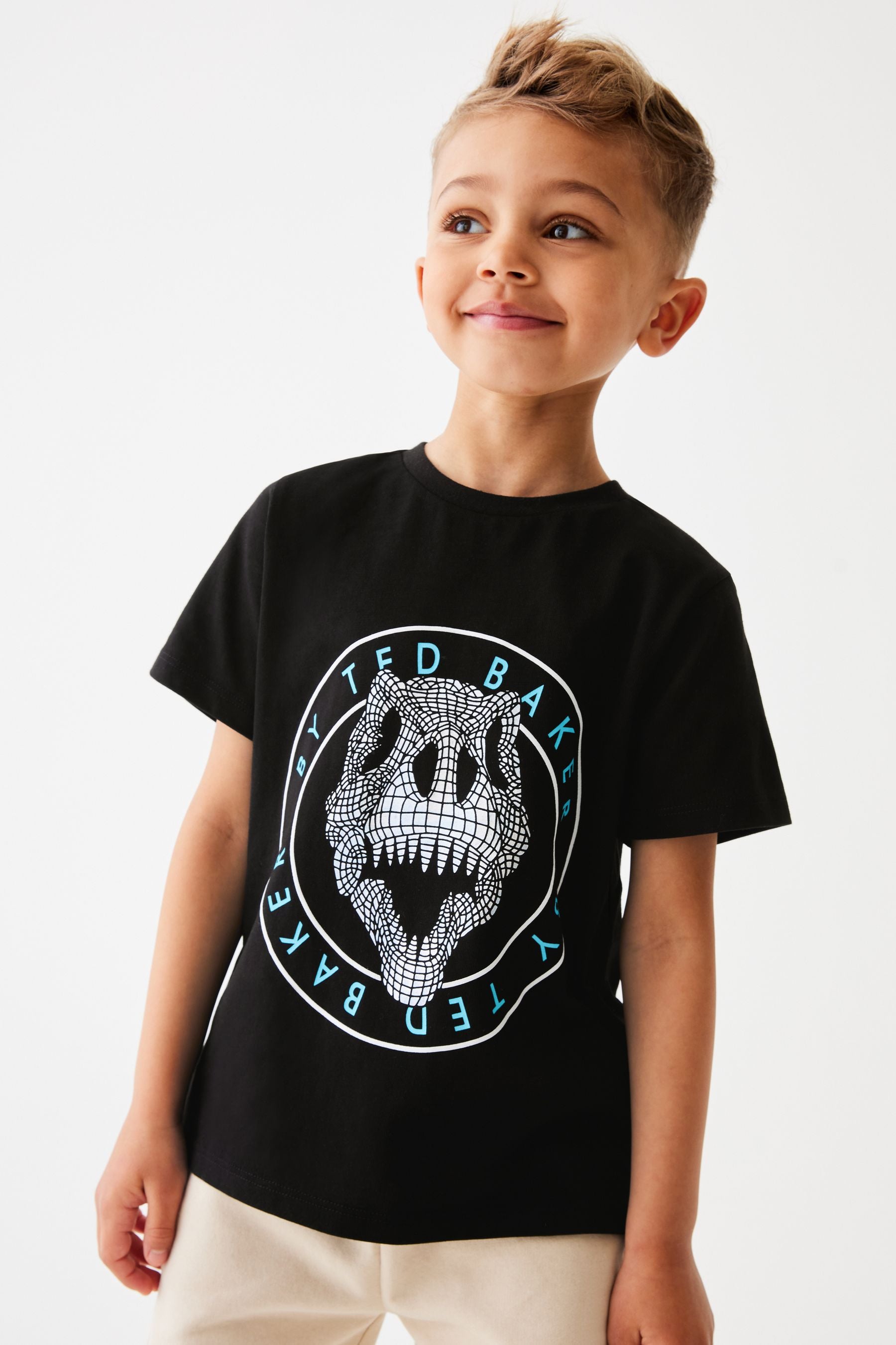 Baker by Ted Baker Dinosaur Black T-Shirt