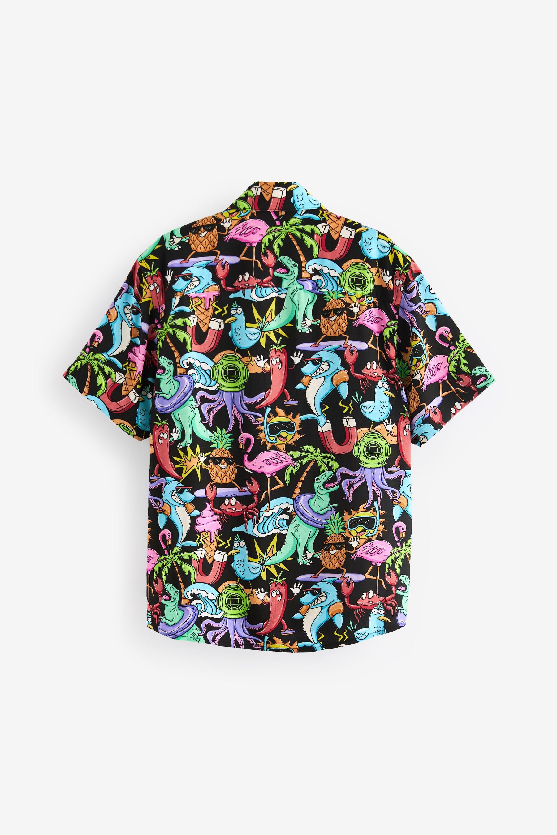 Multi Short Sleeve Print Sea Bright Shirt (3-16yrs)