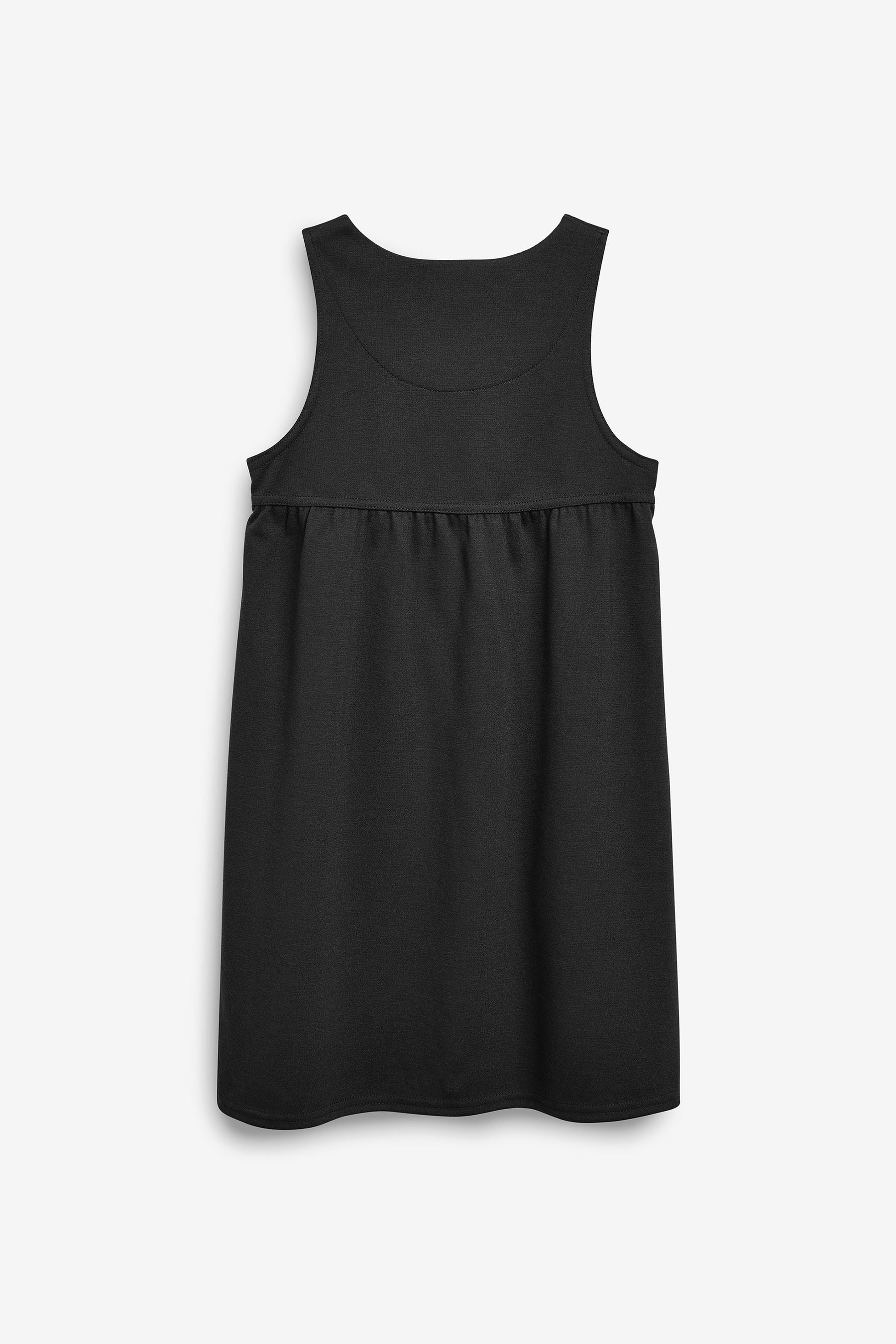 Black Jersey Stretch Pinafore School Dress (3-14yrs)