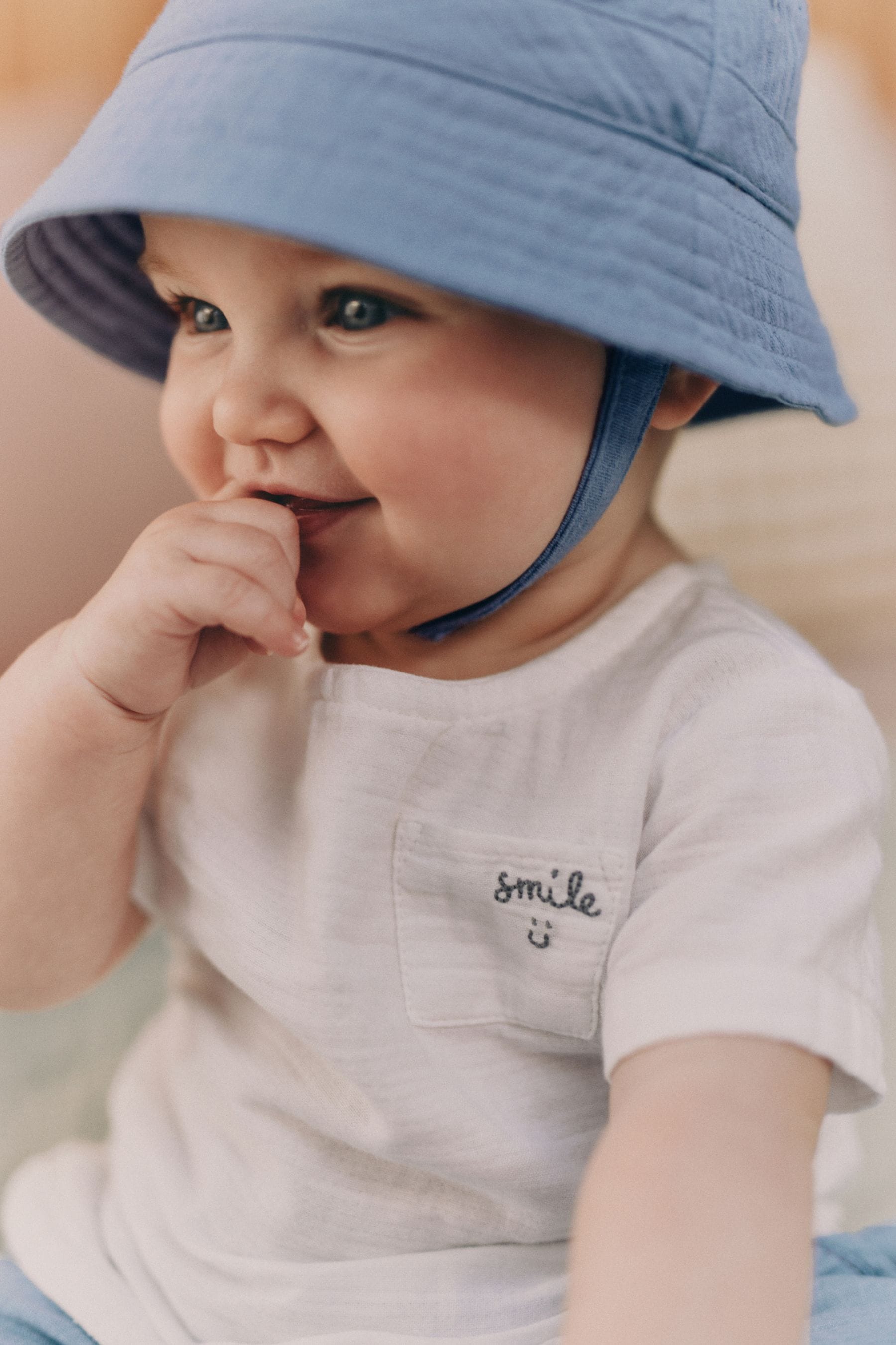 Denim/White 100% Cotton Top and Trousers Baby Set (0mths-2yrs)