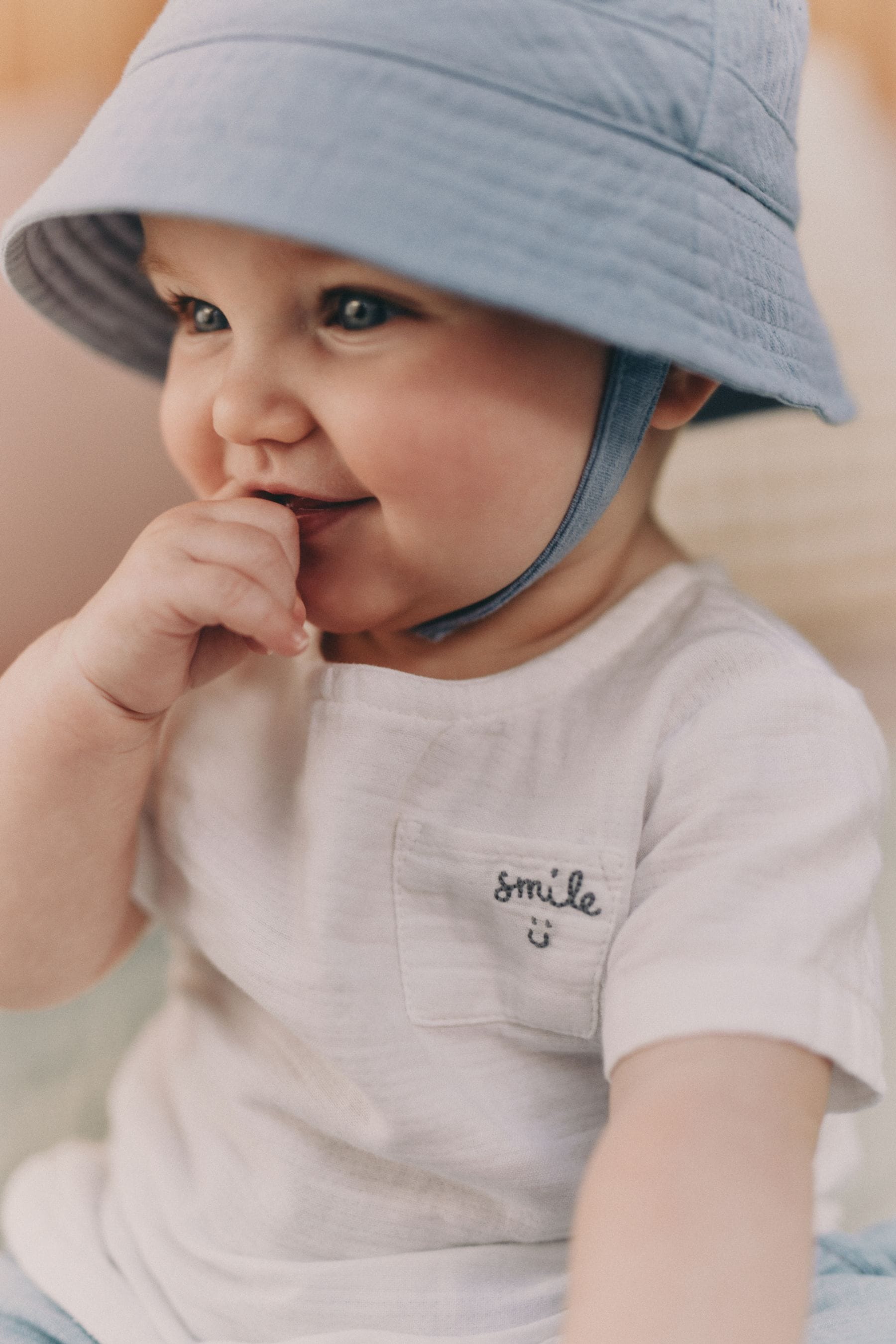 Denim/White 100% Cotton Top and Trousers Baby Set (0mths-2yrs)