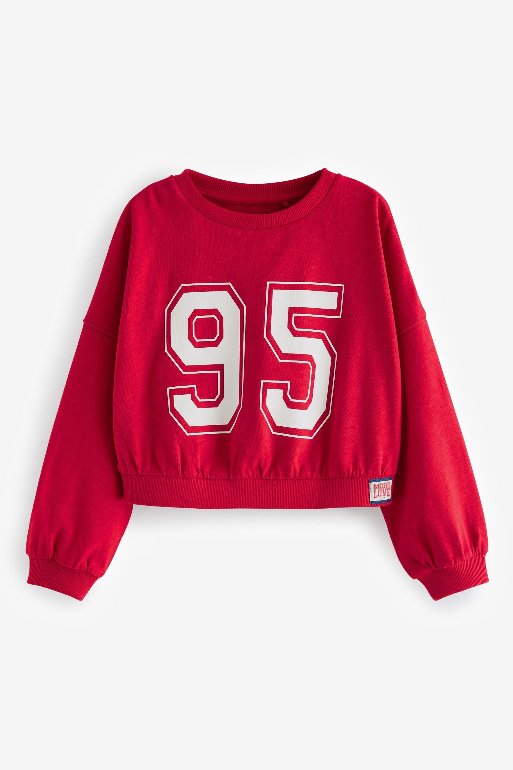 Red Varsity Graphic 100% Cotton Long Sleeve Sweatshirt (3-16yrs)