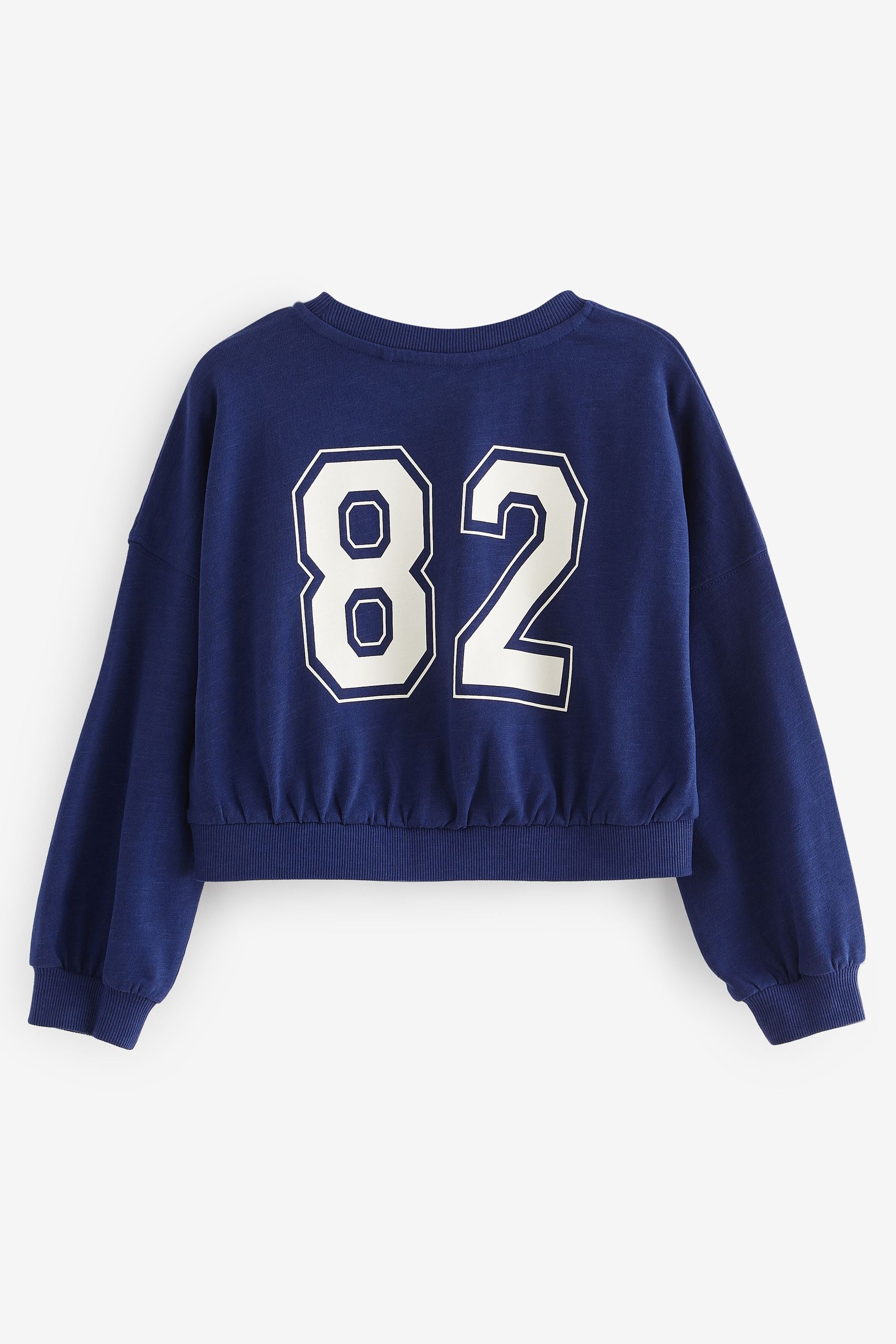 Blue Varsity Graphic 100% Cotton Long Sleeve Sweatshirt (3-16yrs)