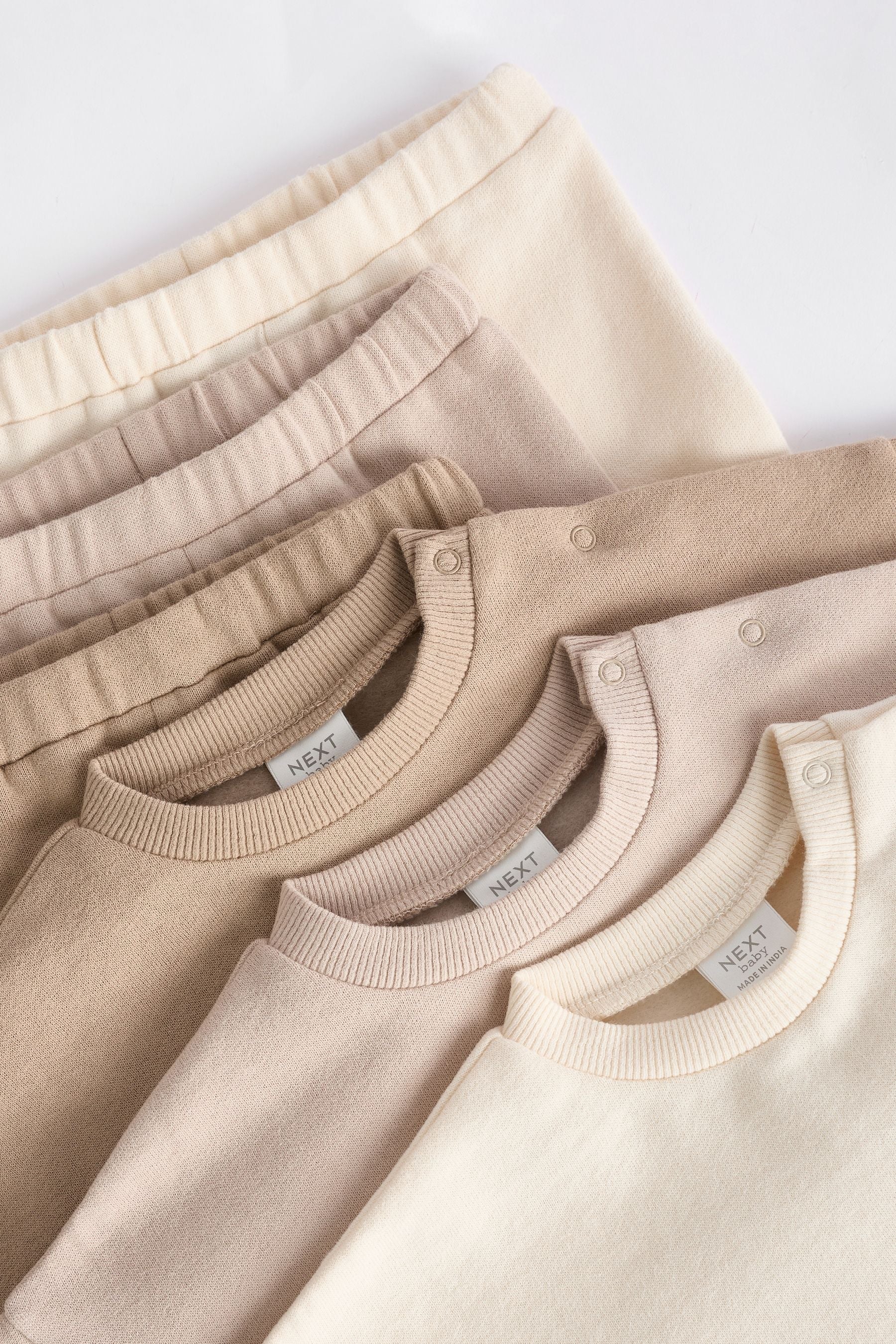 Neutral Cosy Baby Sweaters and Joggers 6 Pack (0mths-3yrs)