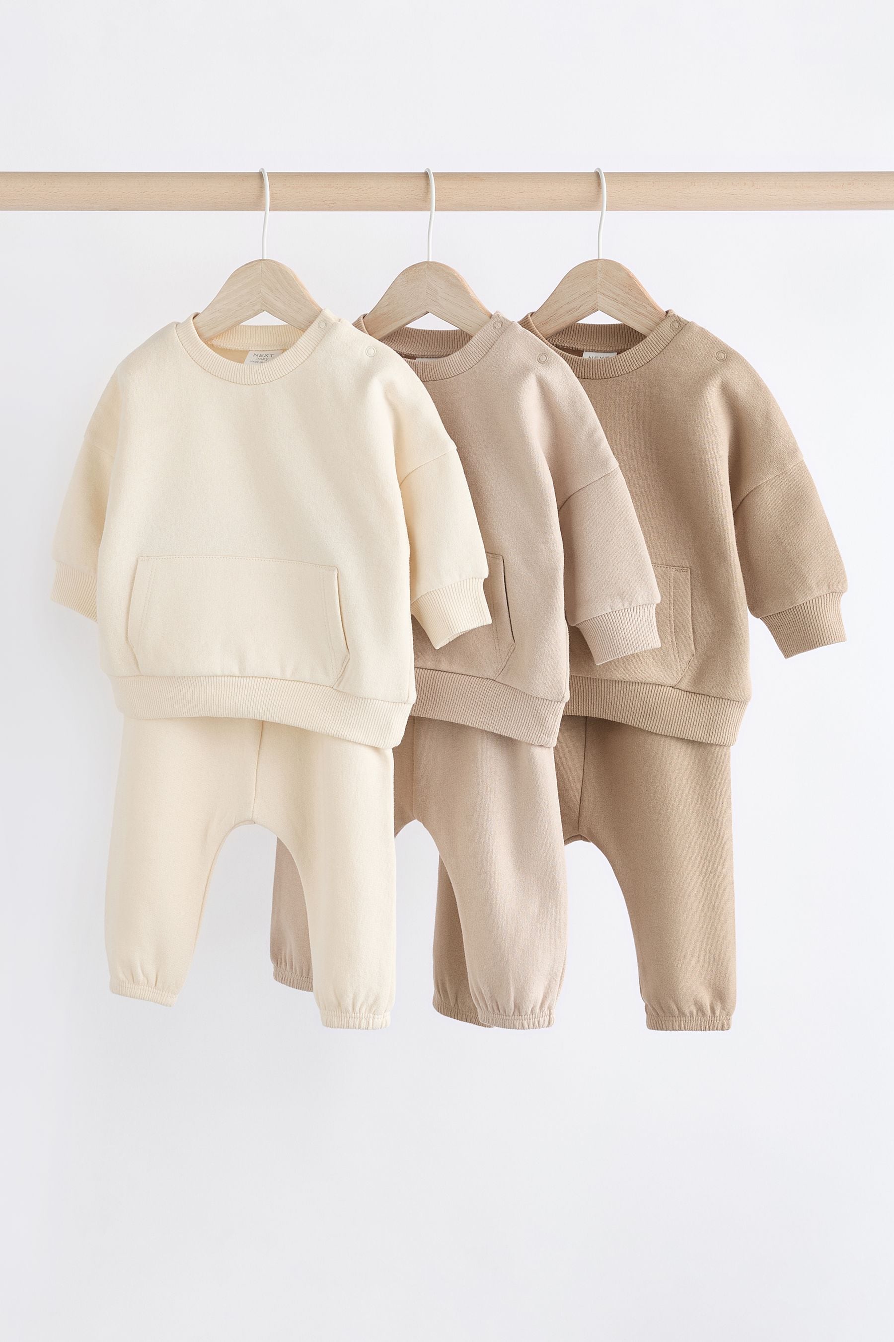 Neutral Cosy Baby Sweaters and Joggers 6 Pack (0mths-3yrs)