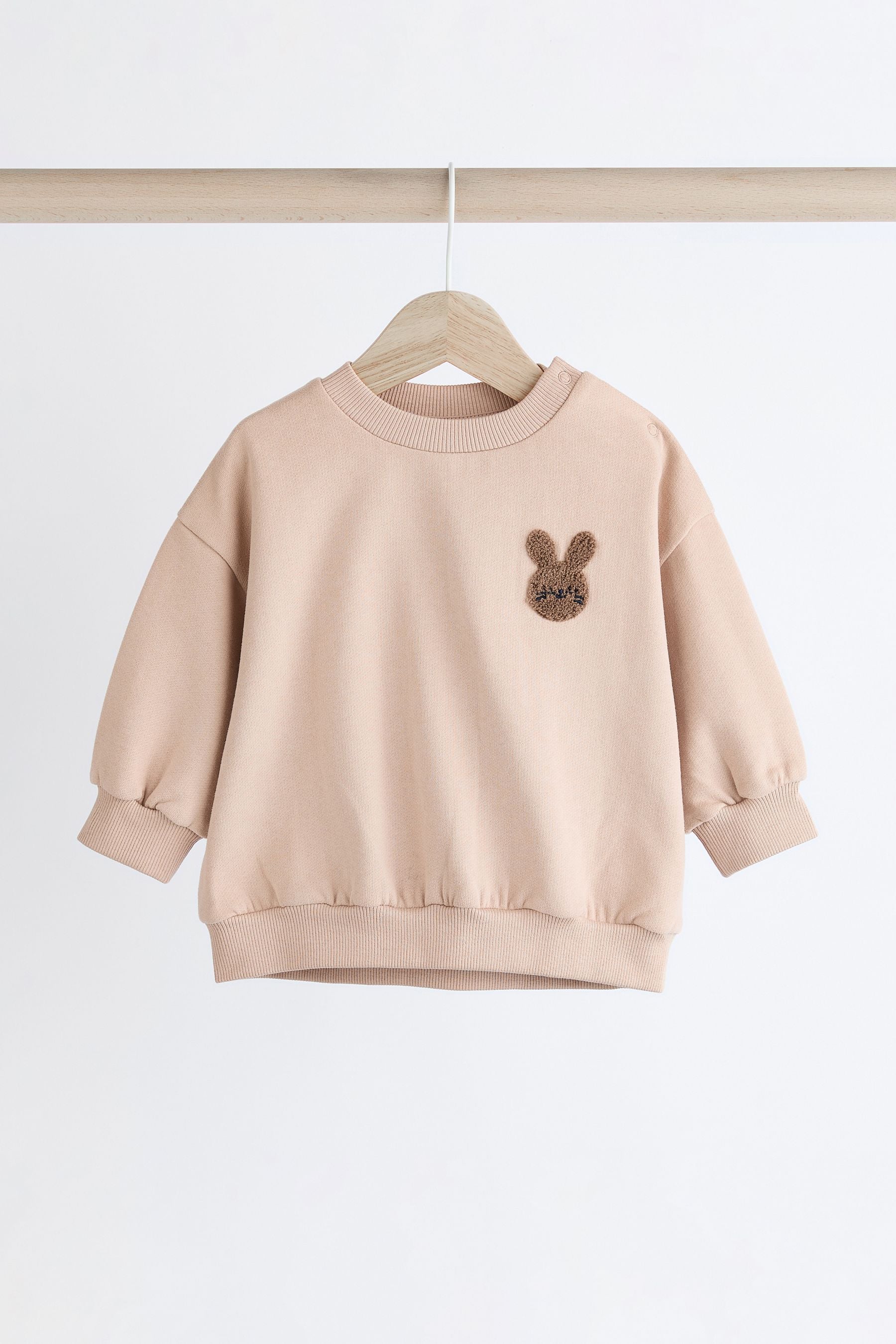 Beige Bunny Baby Sweatshirt and Joggers Set (0mths-2yrs)