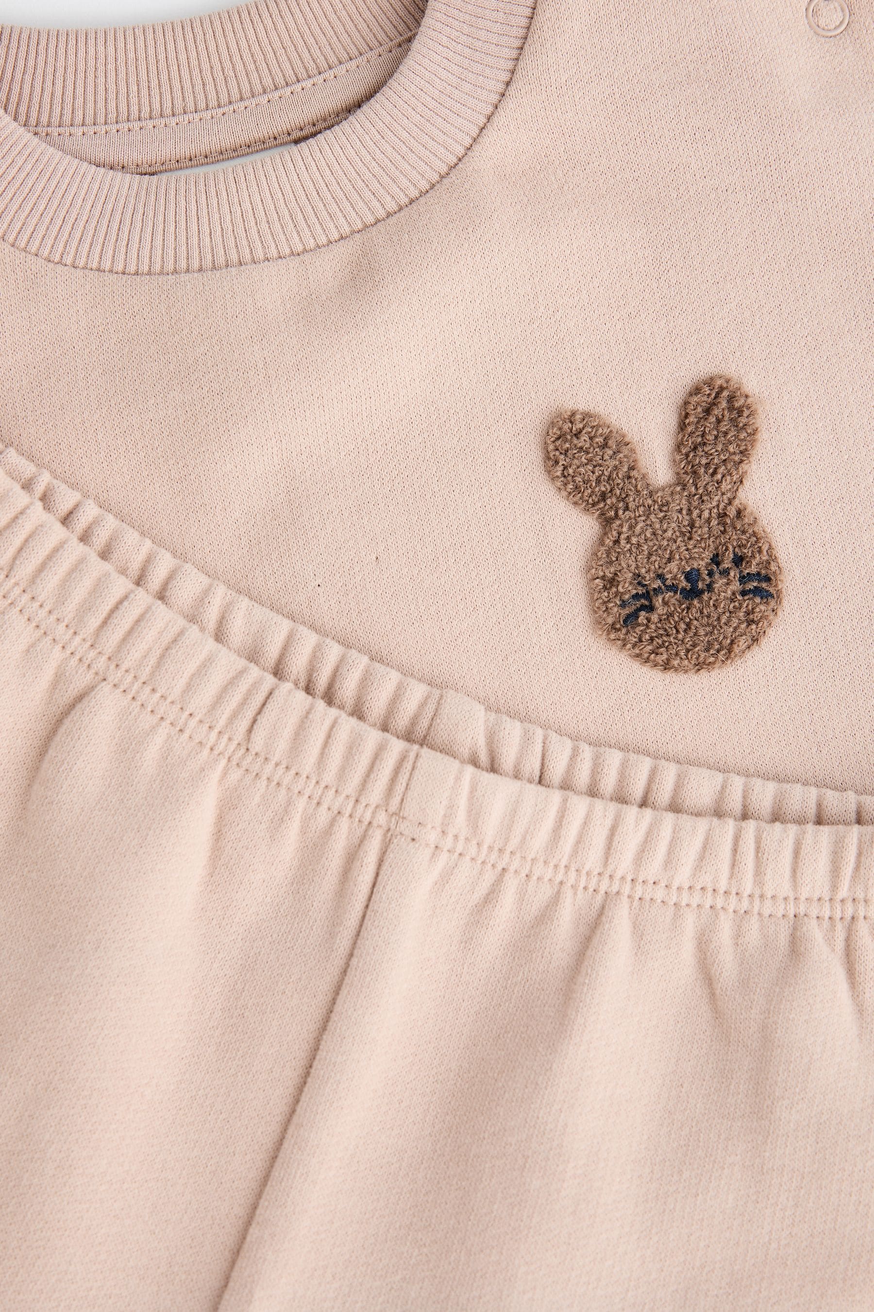 Beige Bunny Baby Sweatshirt and Joggers Set (0mths-2yrs)