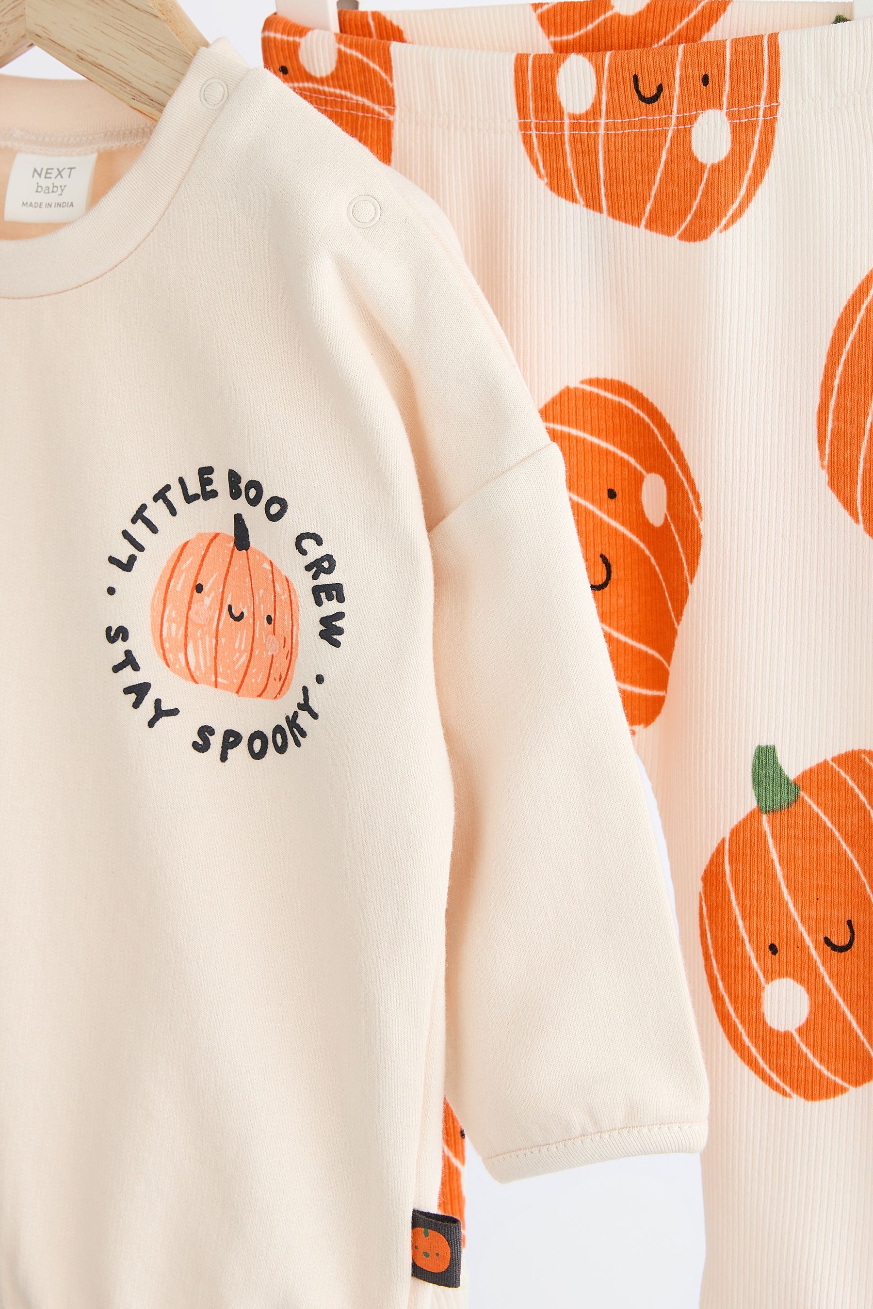 Neutral Pumpkin Cosy Baby Sweat Top and Leggings Set (0mths-2yrs)