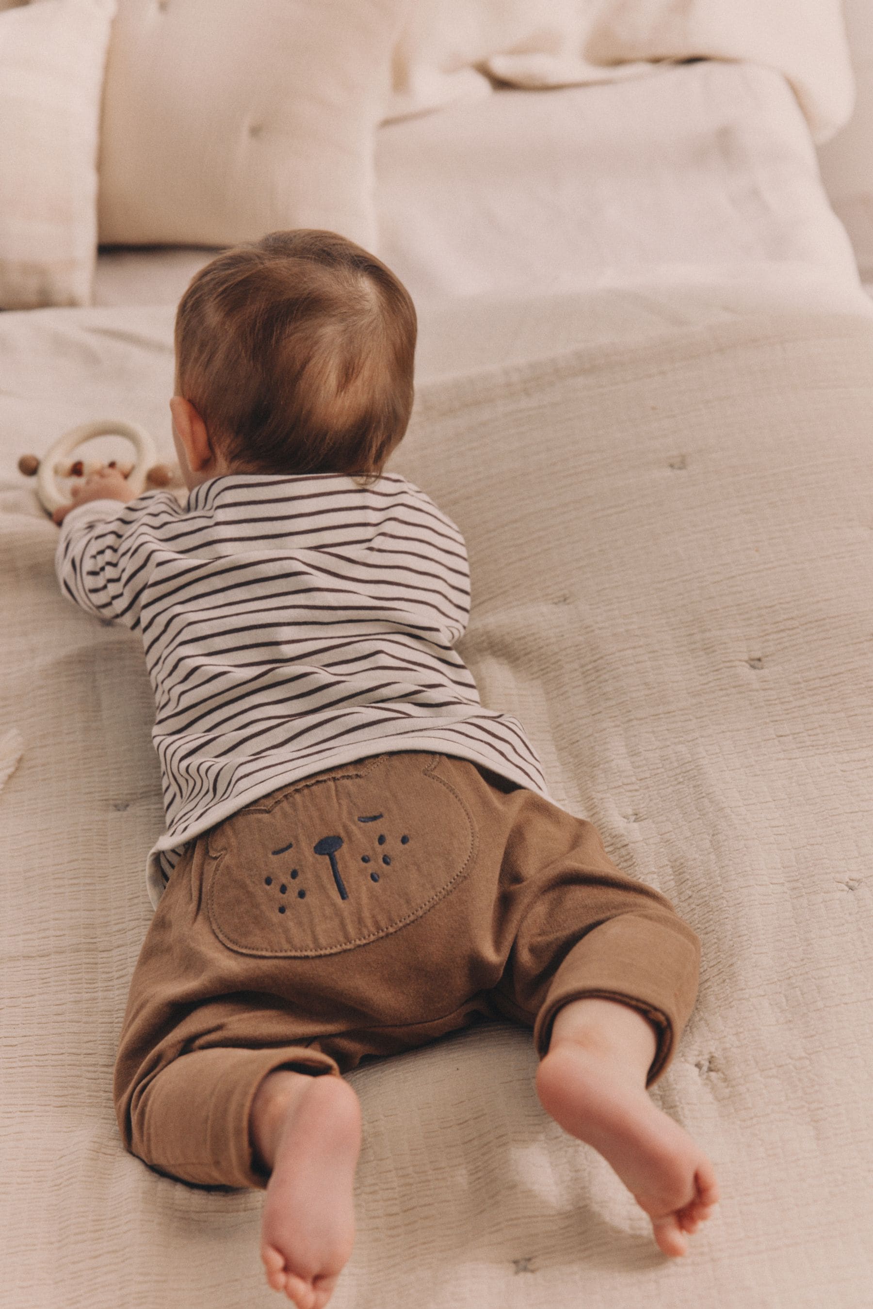 Neutral Baby Animal Print 100% Cotton Leggings 2 Pack (0mths-2yrs)