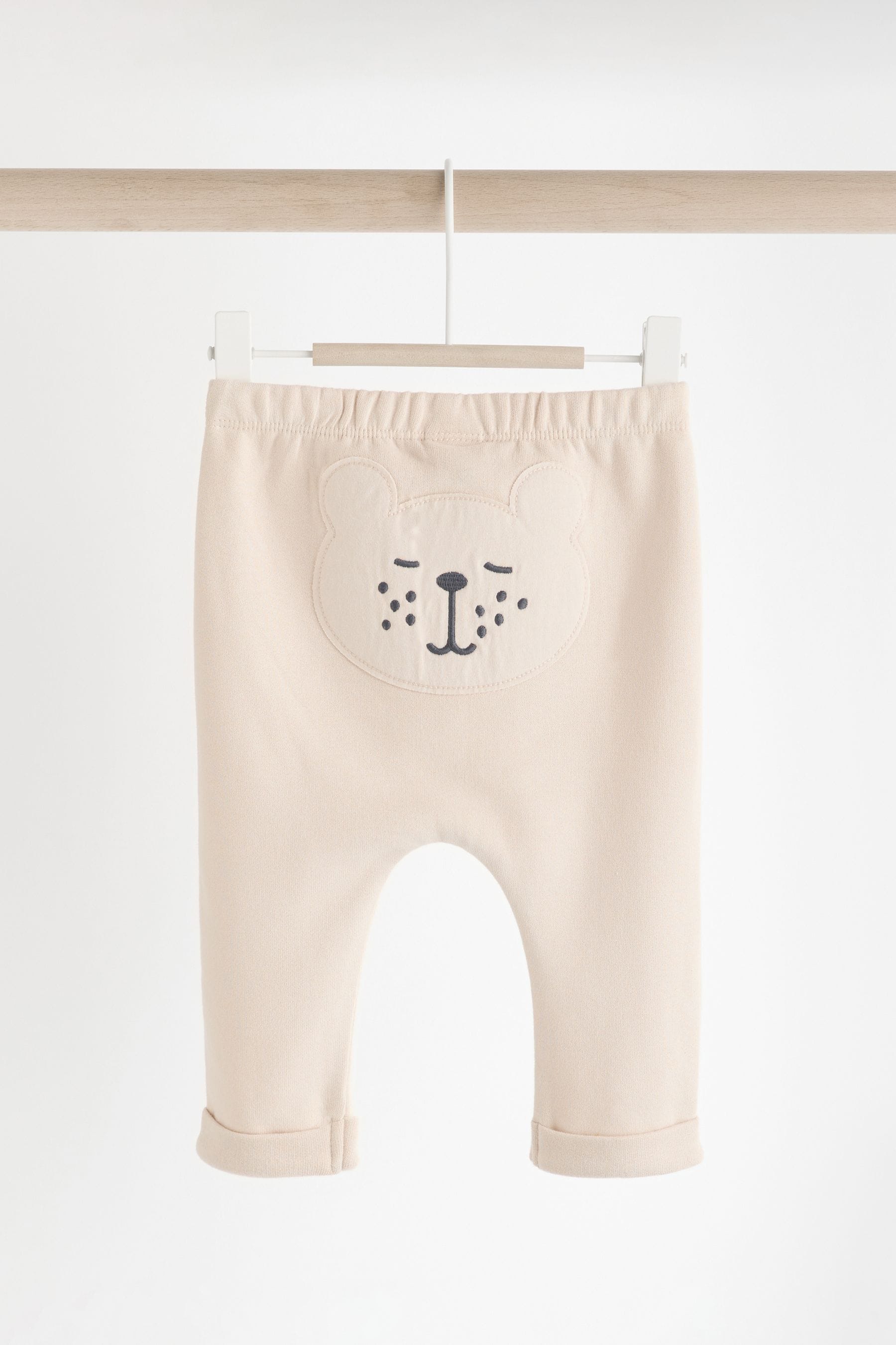 Neutral Baby Animal Print 100% Cotton Leggings 2 Pack (0mths-2yrs)