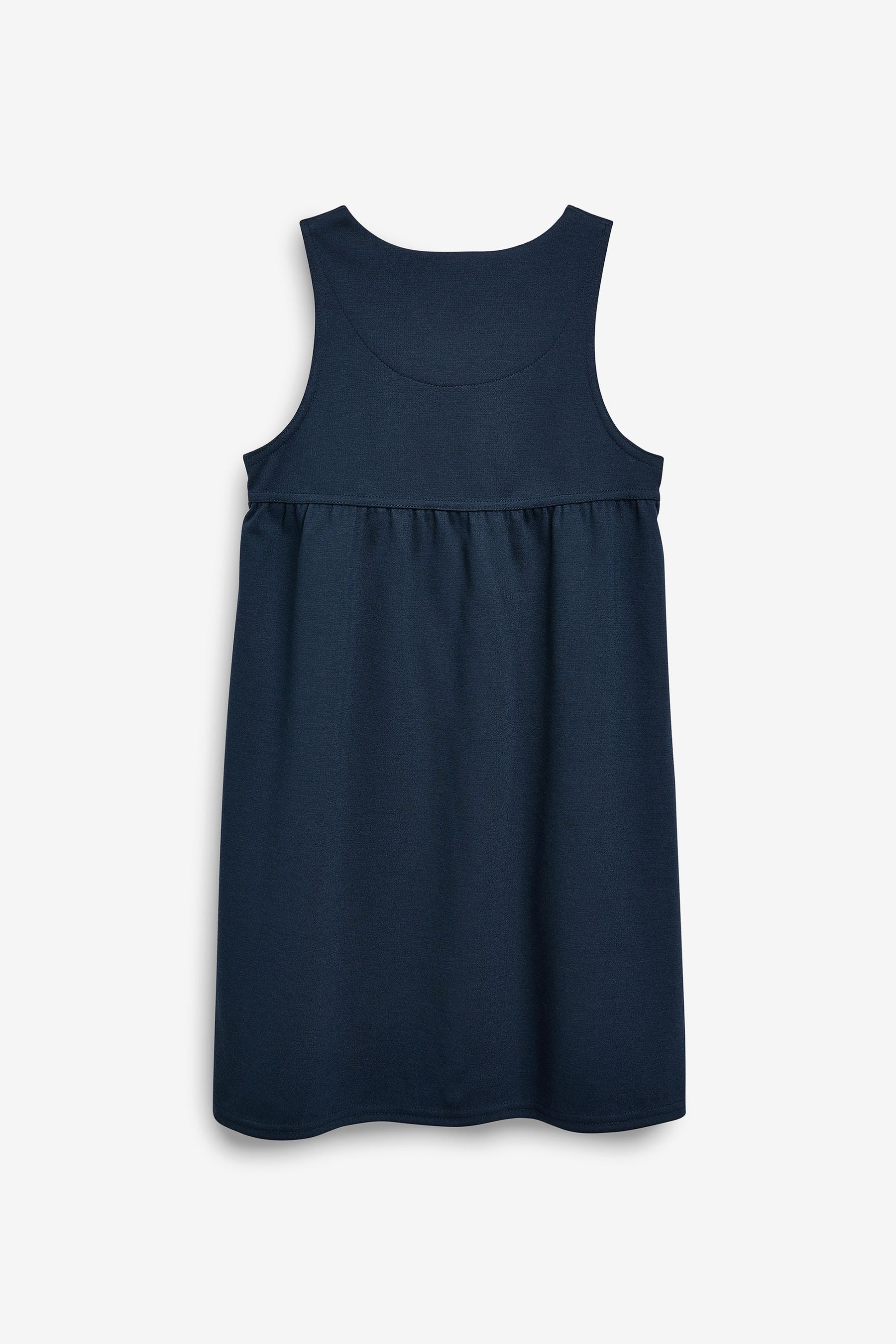 Navy Blue Jersey Stretch Pinafore School Dress (3-14yrs)