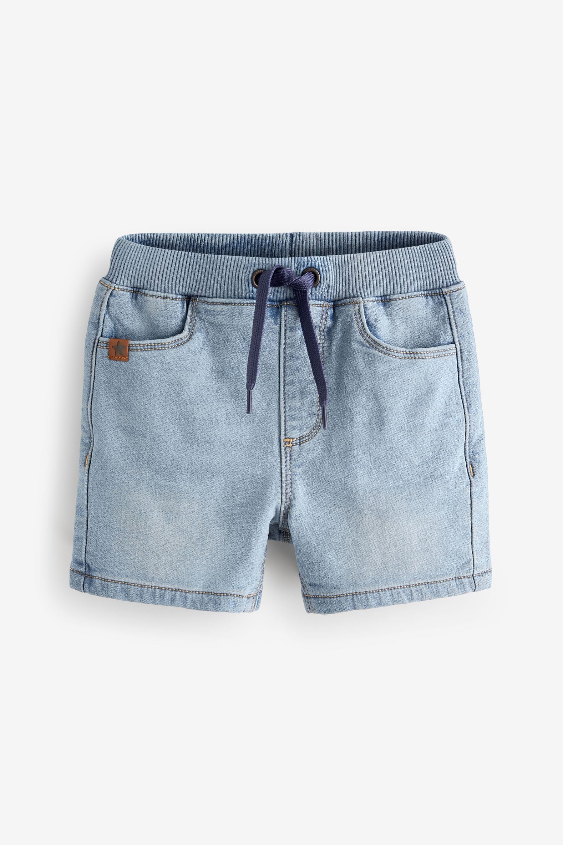 Bleach/Dark Wash Jersey Denim Pull On Shorts 2 Pack (3mths-7yrs)