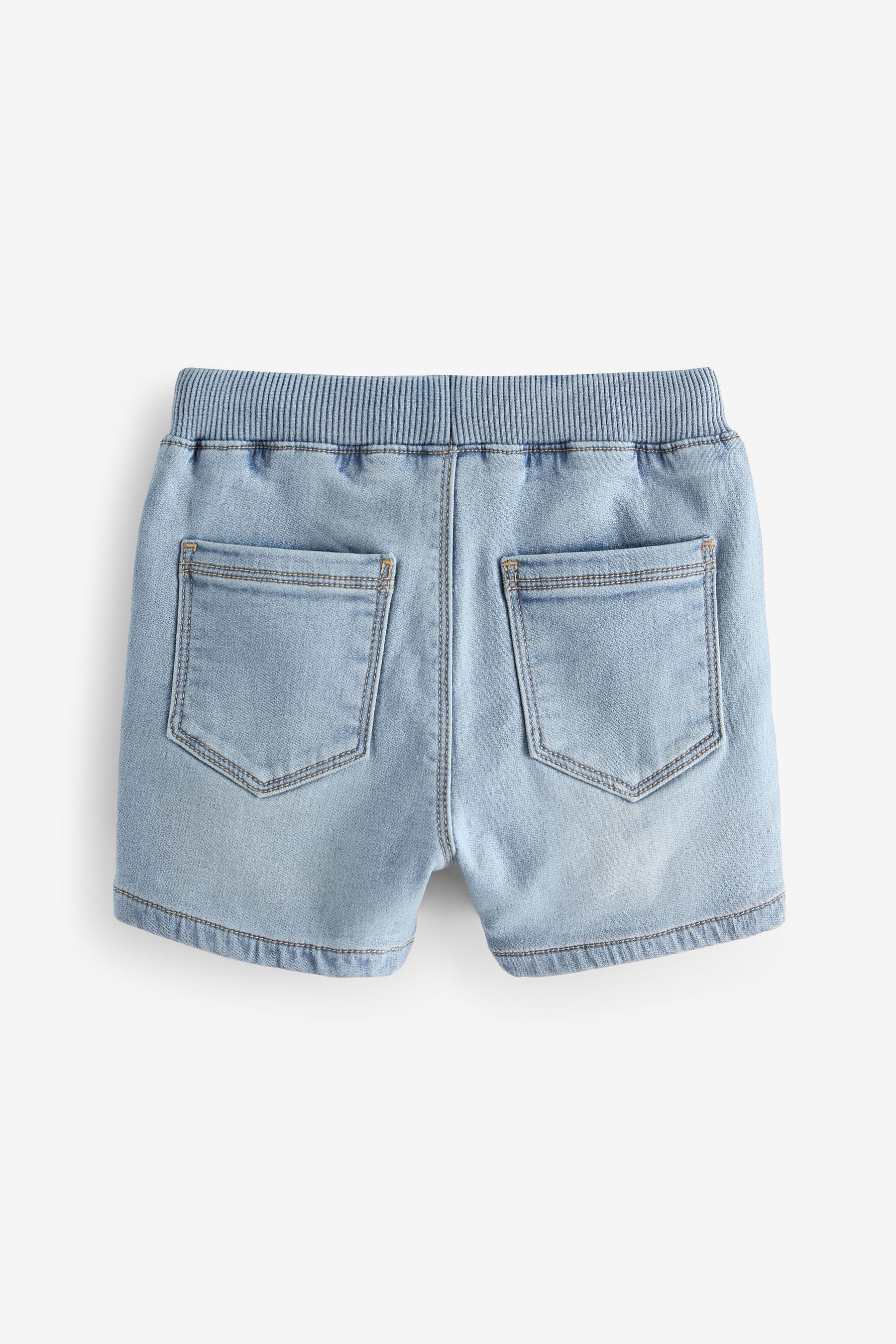 Bleach/Dark Wash Jersey Denim Pull On Shorts 2 Pack (3mths-7yrs)