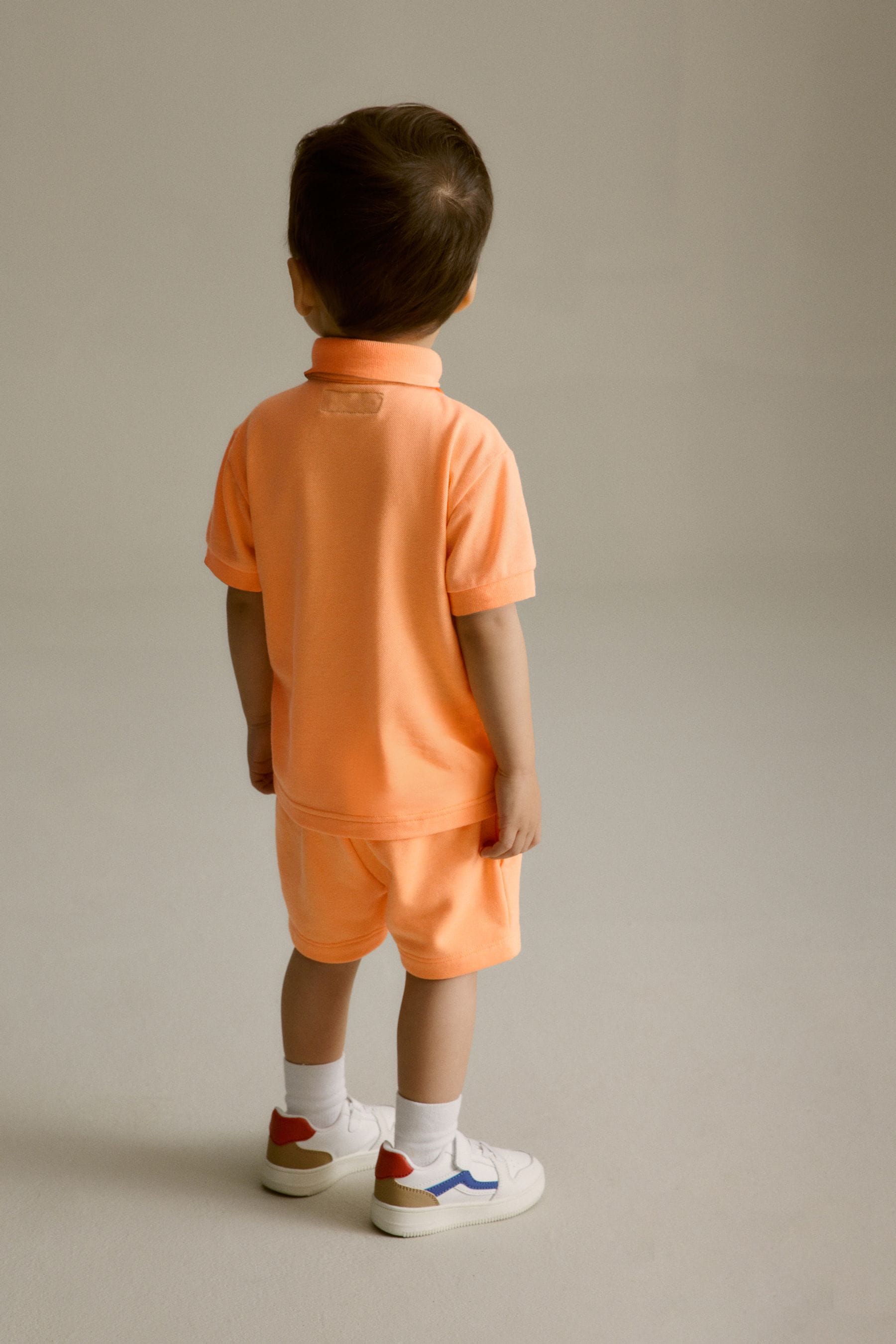 Orange Short Sleeve Polo and Shorts Set (3mths-7yrs)