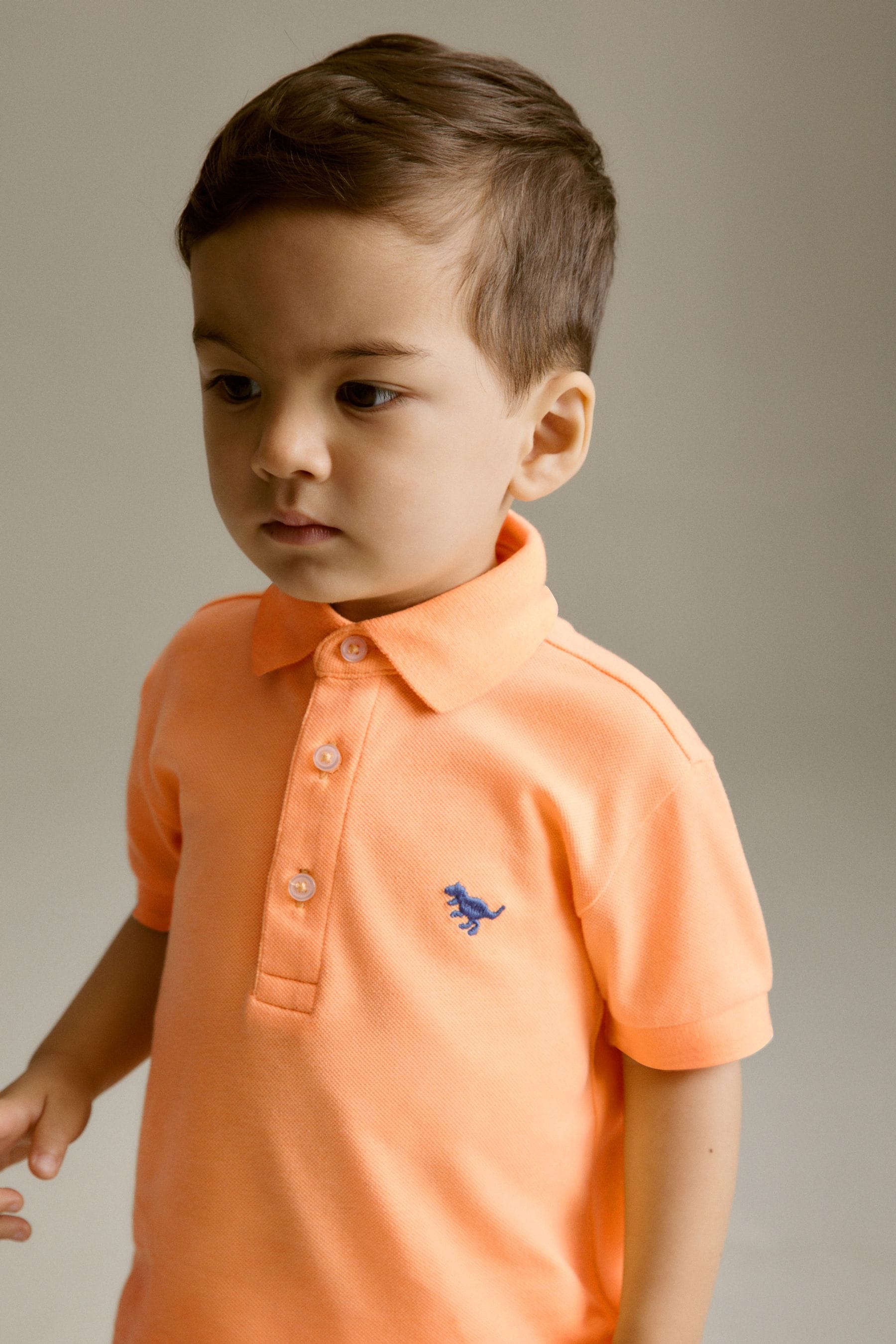 Orange Short Sleeve Polo and Shorts Set (3mths-7yrs)