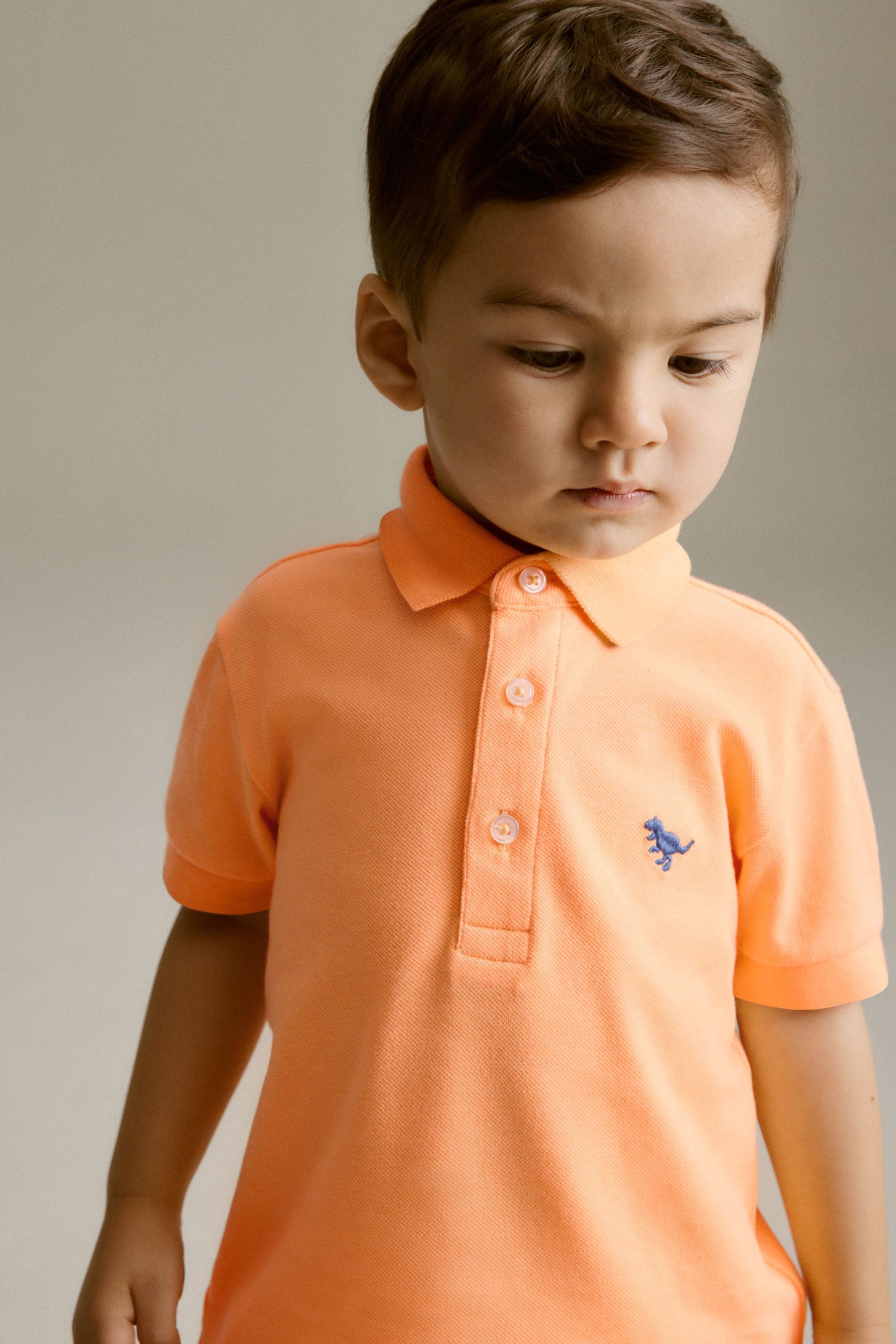 Orange Short Sleeve Polo and Shorts Set (3mths-7yrs)