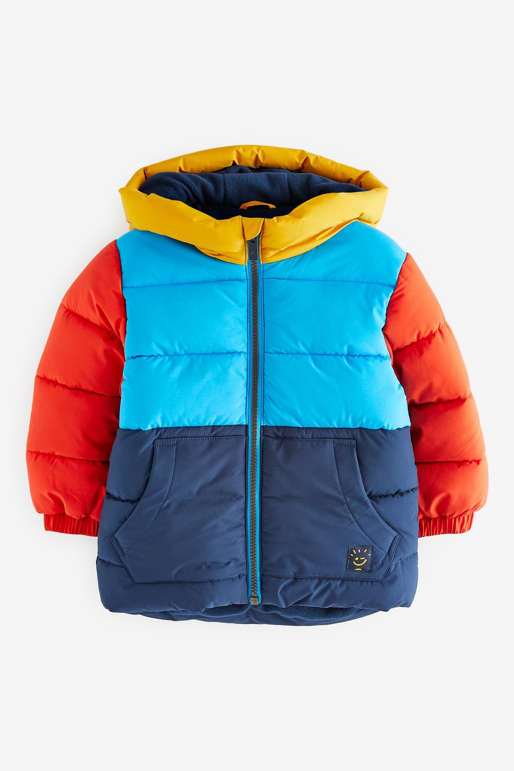 Blue Colourblock Padded Coat (3mths-7yrs)