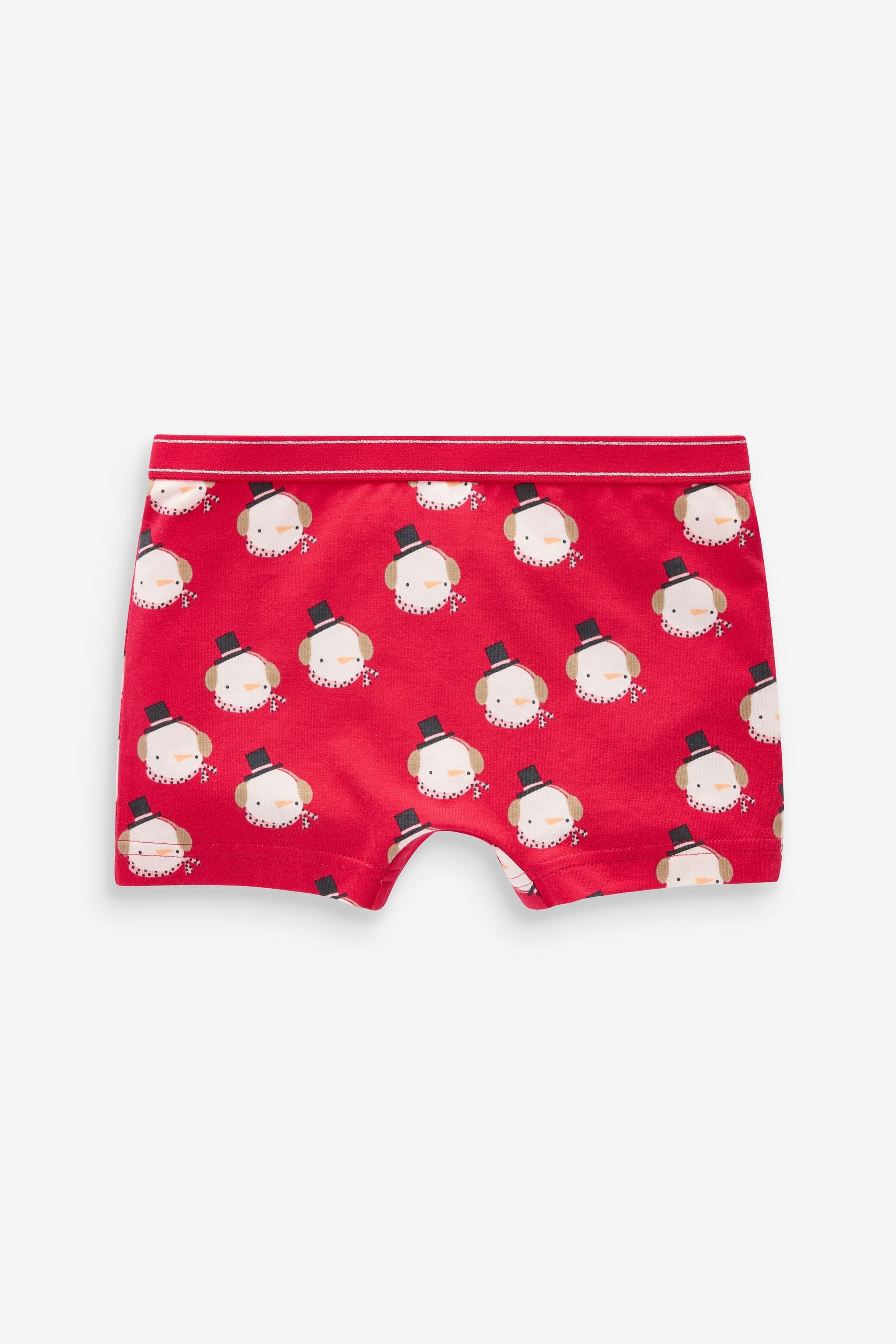 Red Christmas Shorts Briefs 3 Pack (2-16yrs)