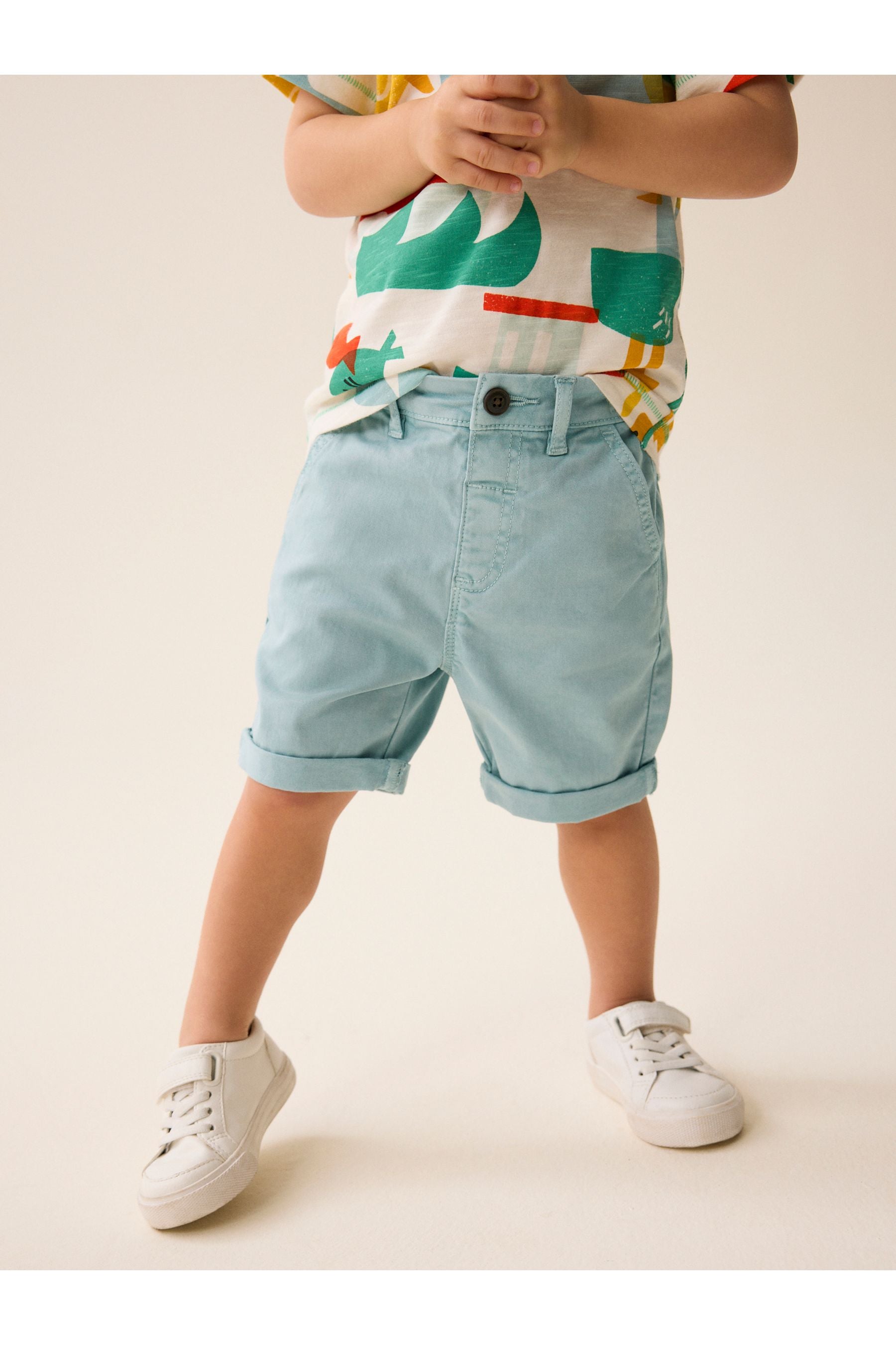 Light Blue Washed Chinos Shorts (12mths-16yrs)