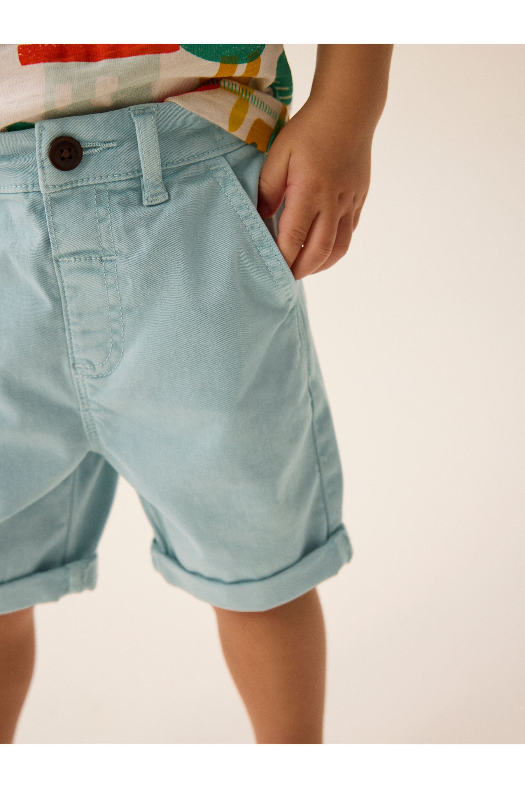 Light Blue Washed Chinos Shorts (12mths-16yrs)