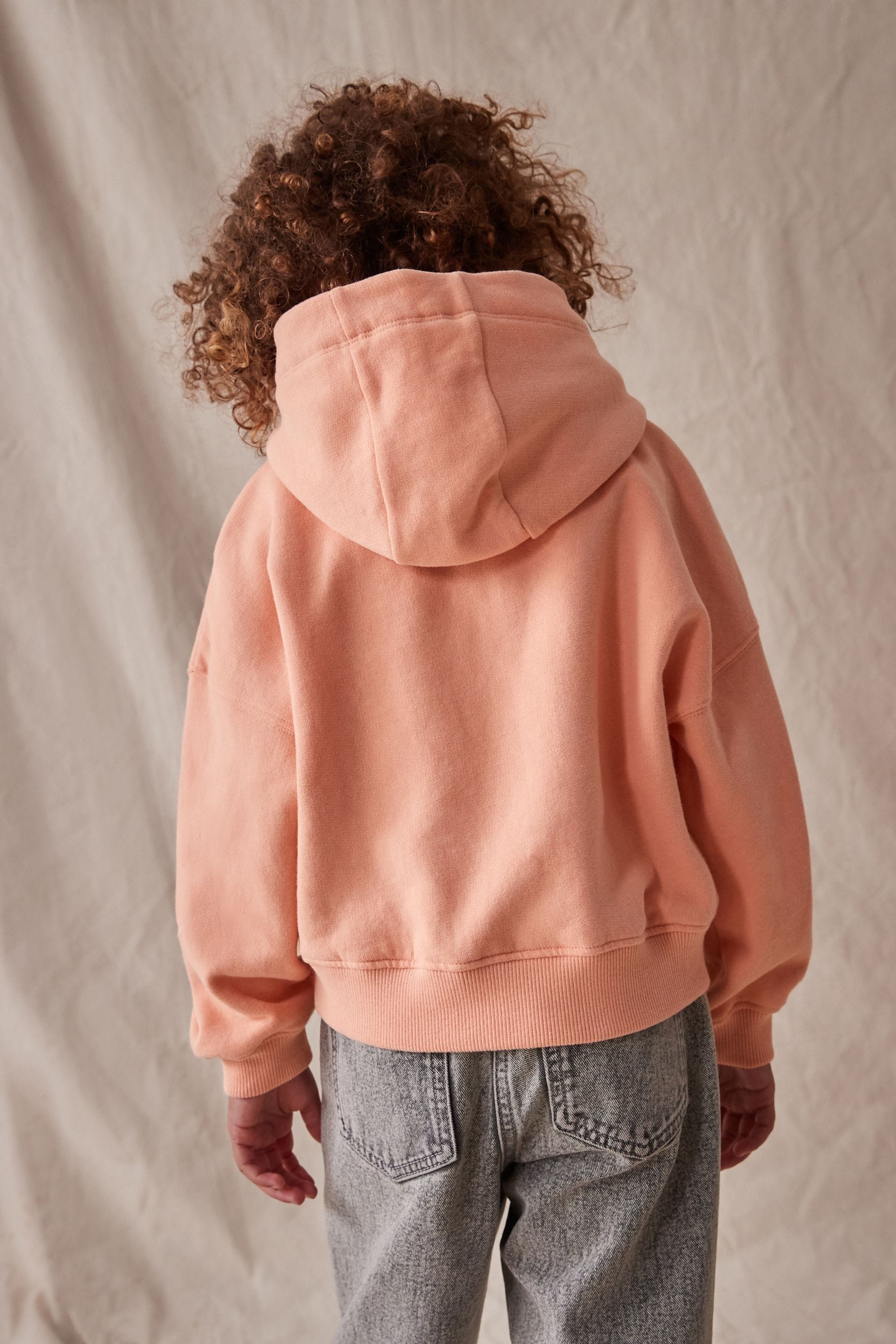 Orange Apricot Cropped Hoodie (3-16yrs)