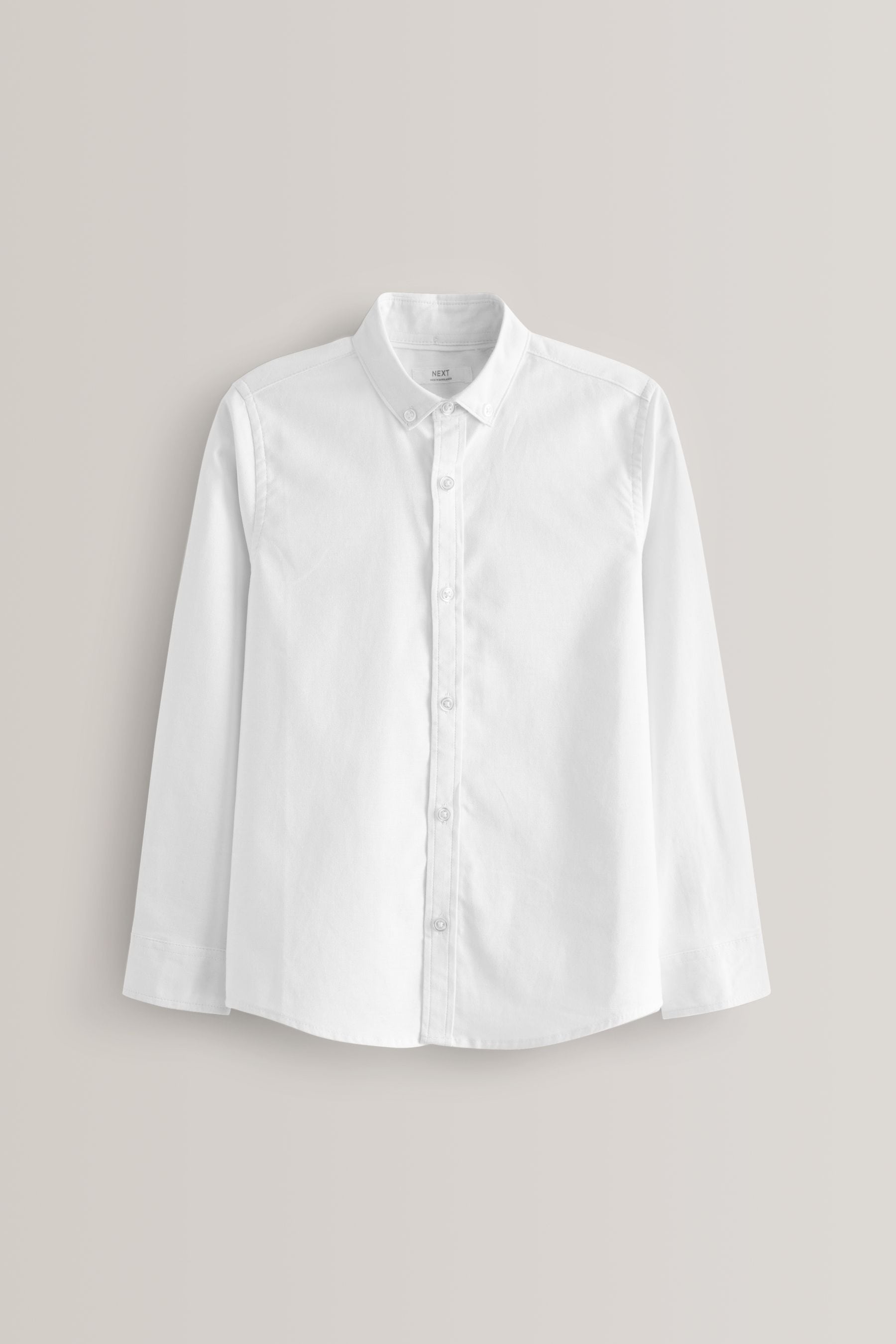 White Plain Single Oxford Shirt (3-16yrs)