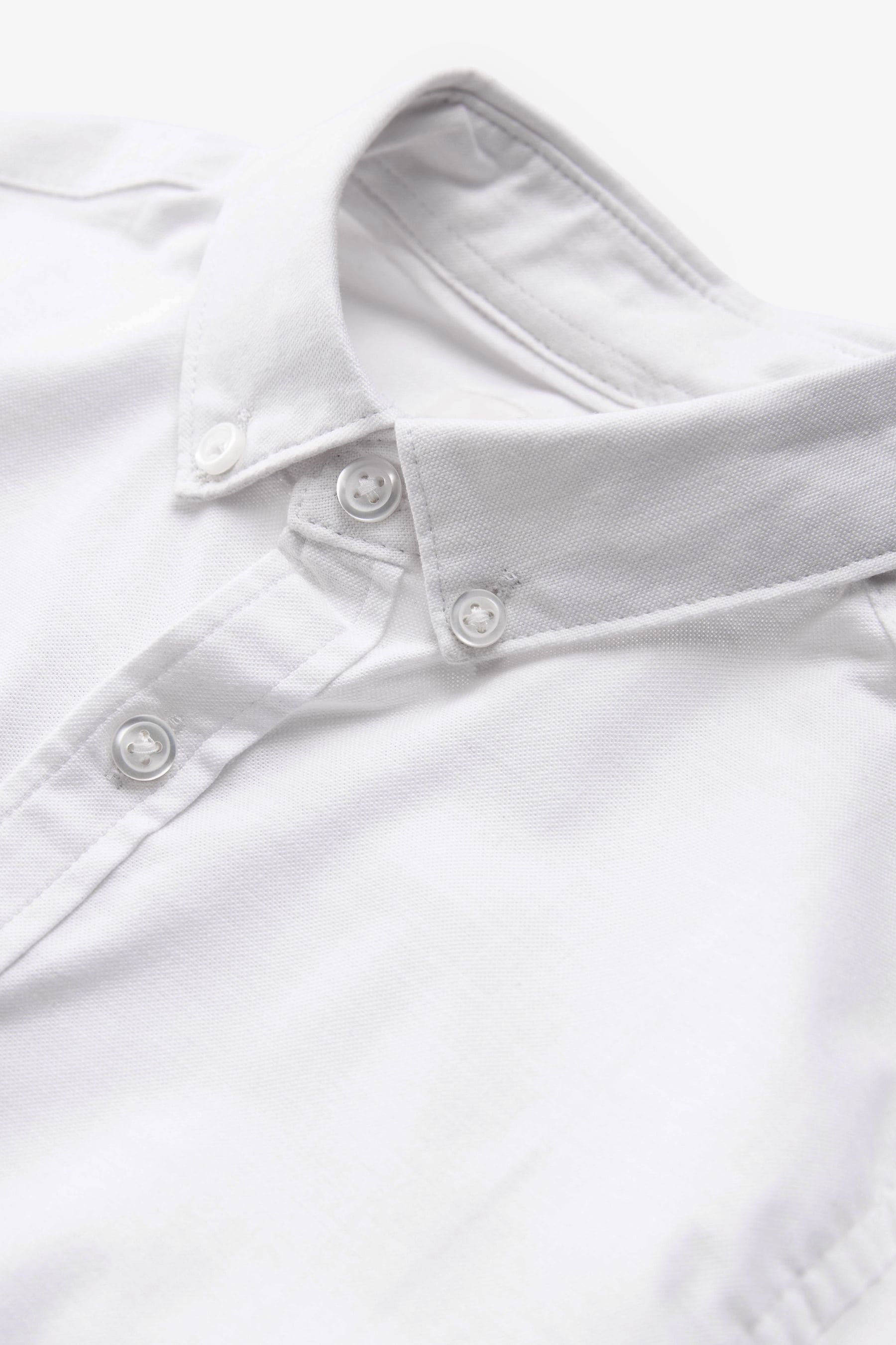 White Plain Single Oxford Shirt (3-16yrs)