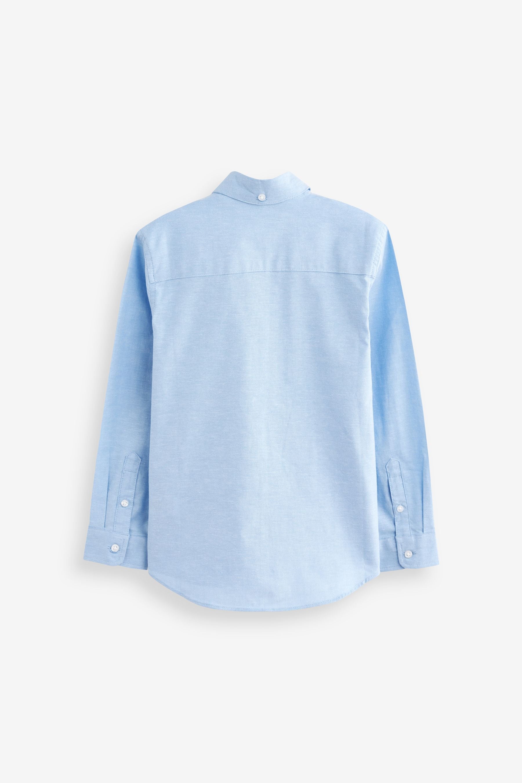 Blue Plain Single Oxford Shirt (3-16yrs)